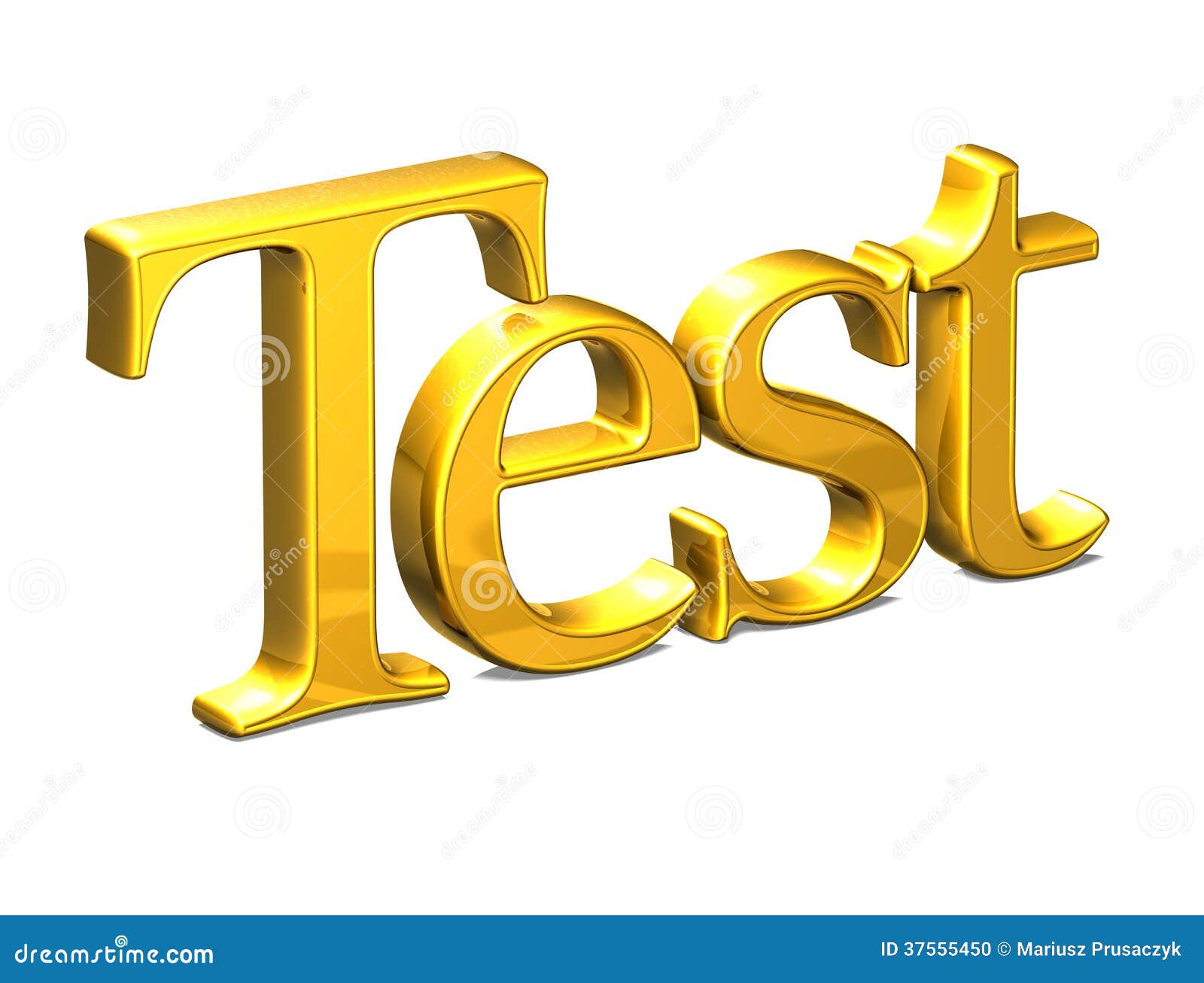 3d word test on white background