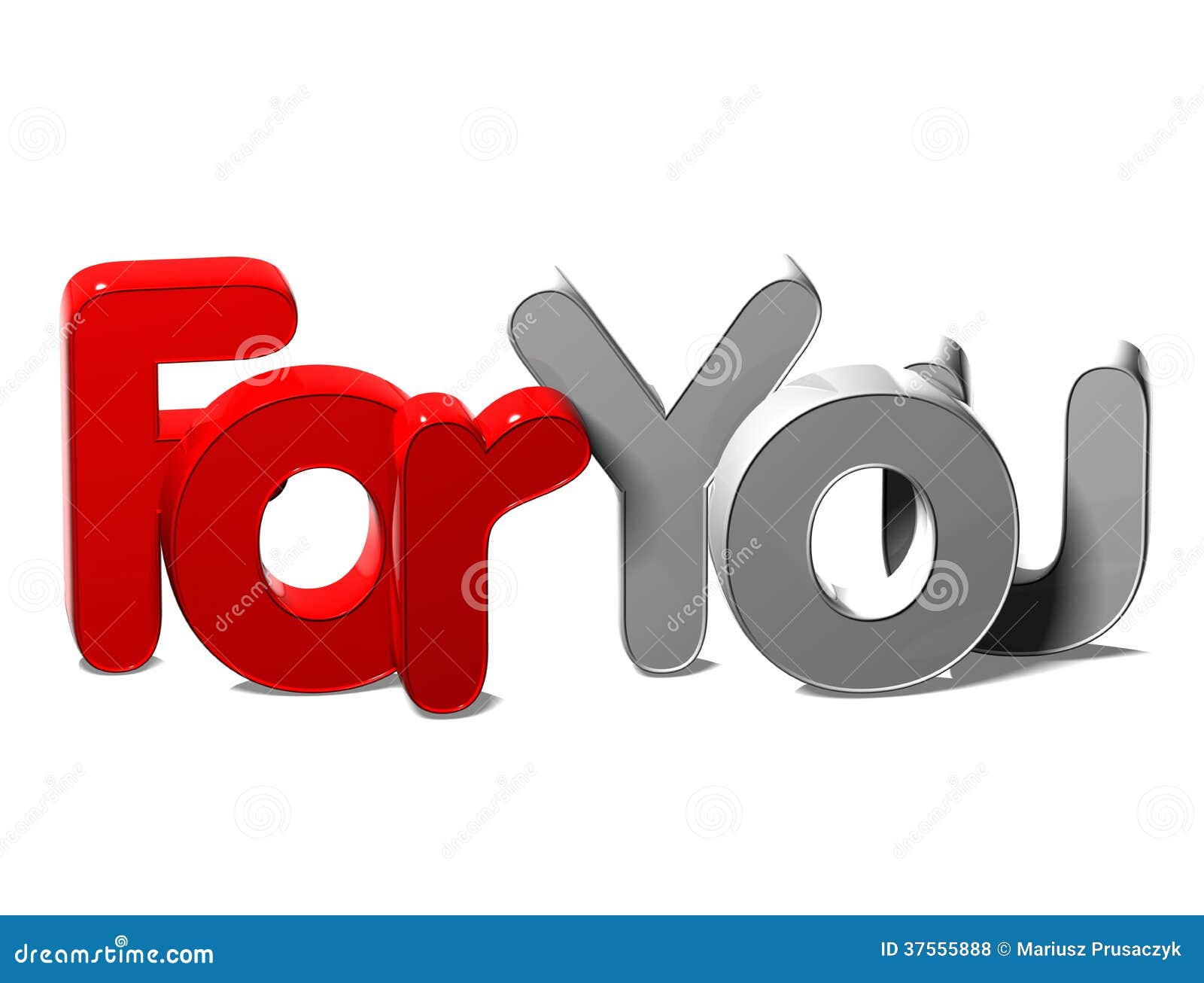 3d word for you on white background