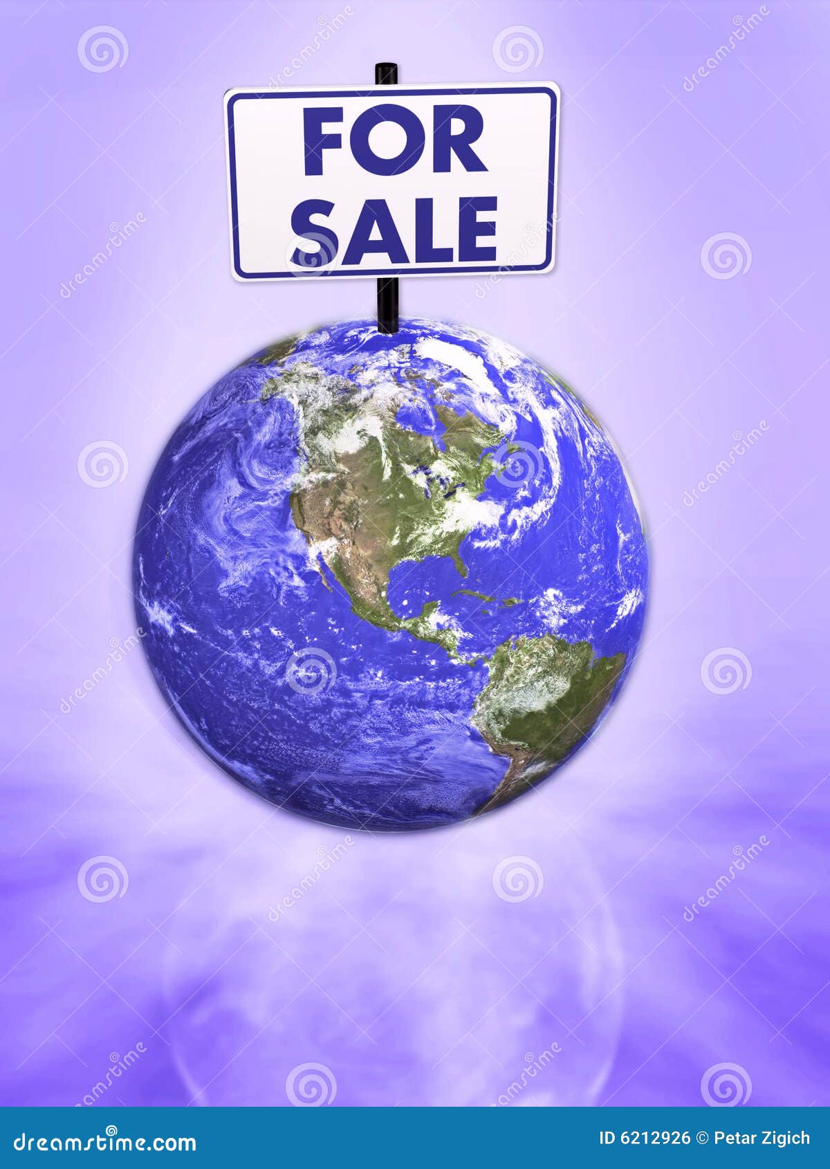 3d地球销售额. 3d概念地球例证销售额符号