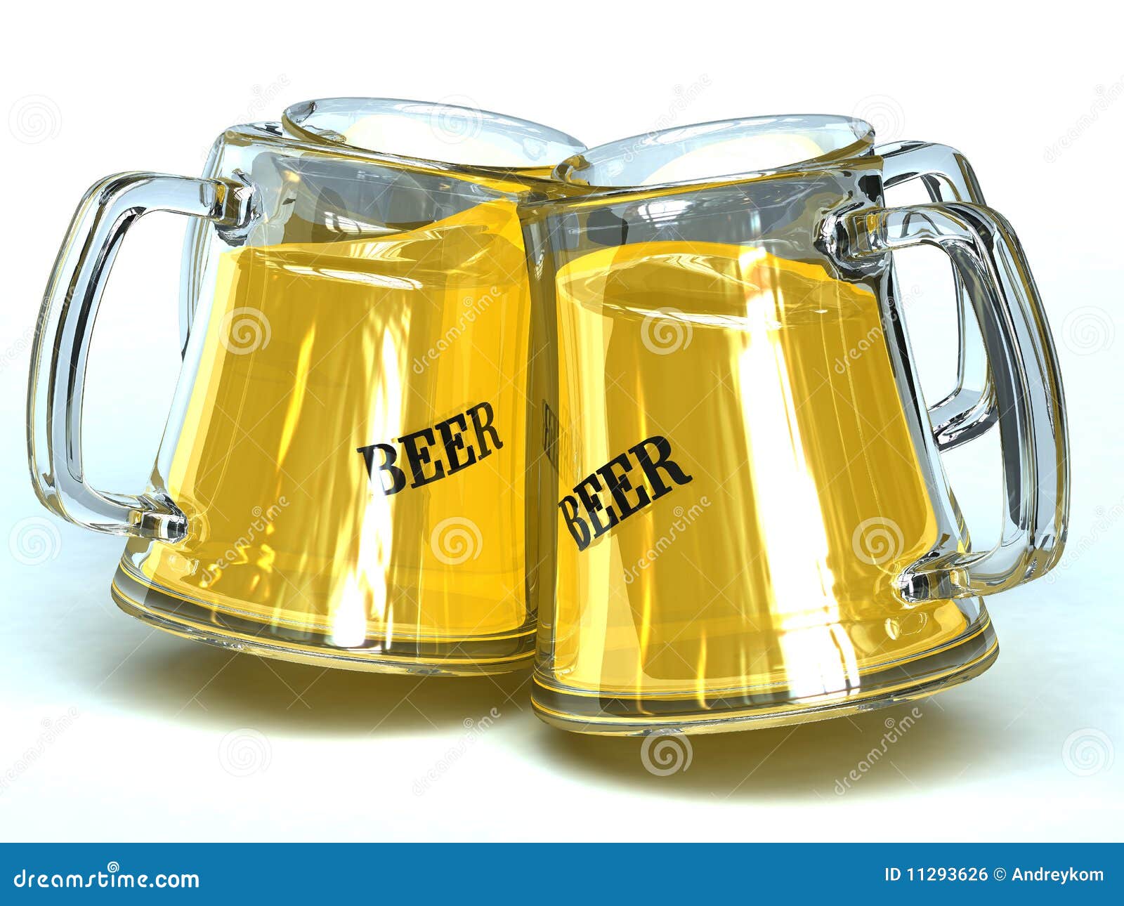 4 beer jars stock illustration. Illustration of noggin 11293626