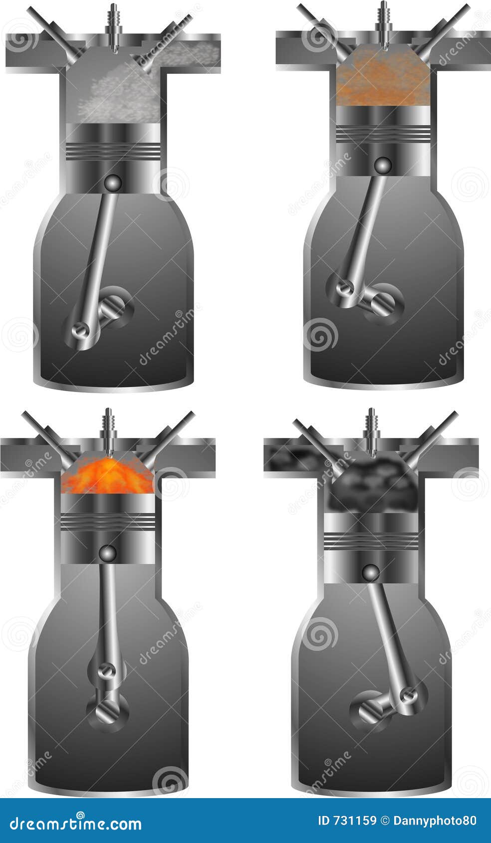 4-stroke engine stock illustration. Illustration of mechanical - 731159 4-stroke engine stock illustration. Illustration of mechanical - 731159