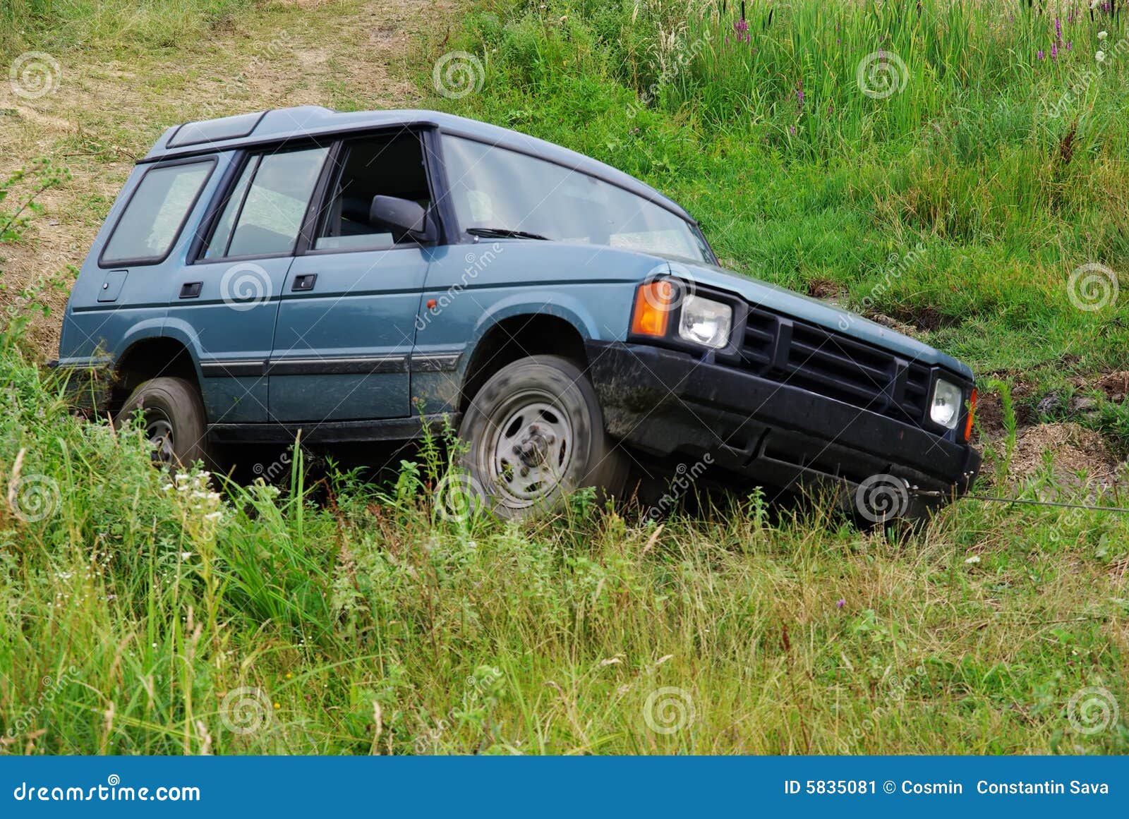 4x4 car on hillside stock image. Image of hillside, sporty 5835081
