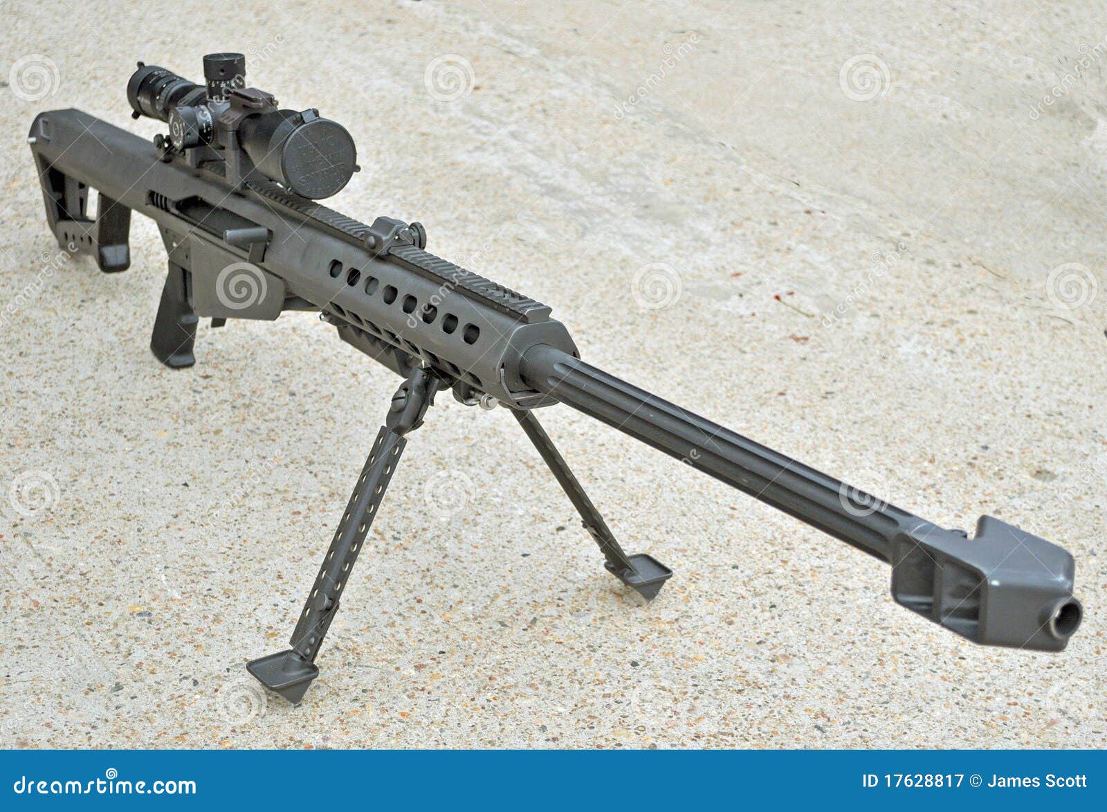 Two Sniper Rifles 50 Bmg Caliber Stock Photo 206066674