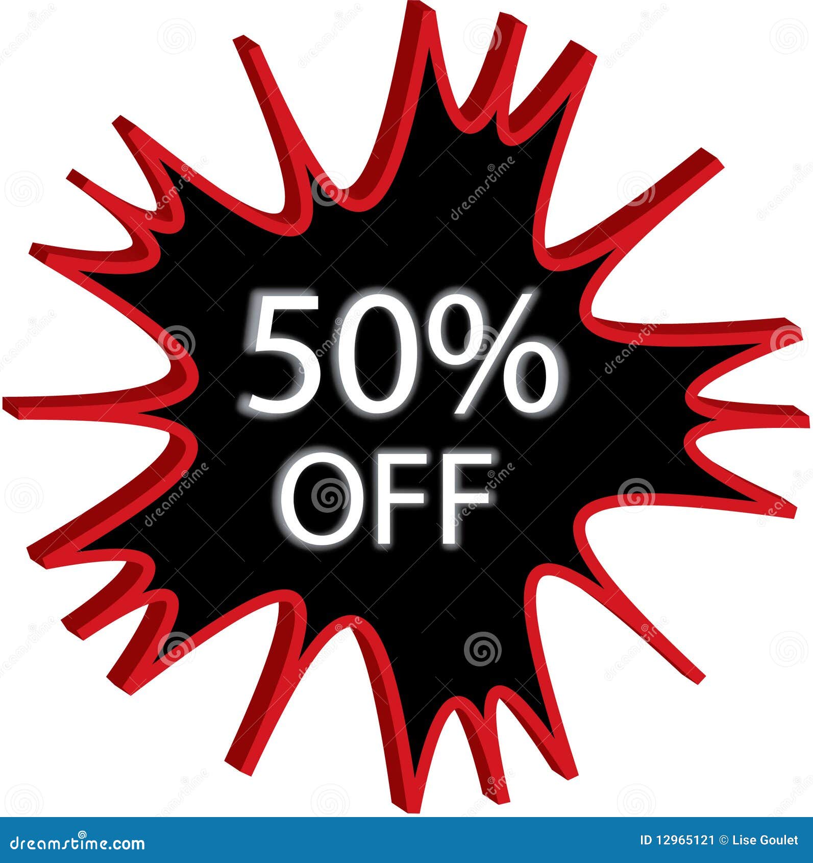 50% off sign 