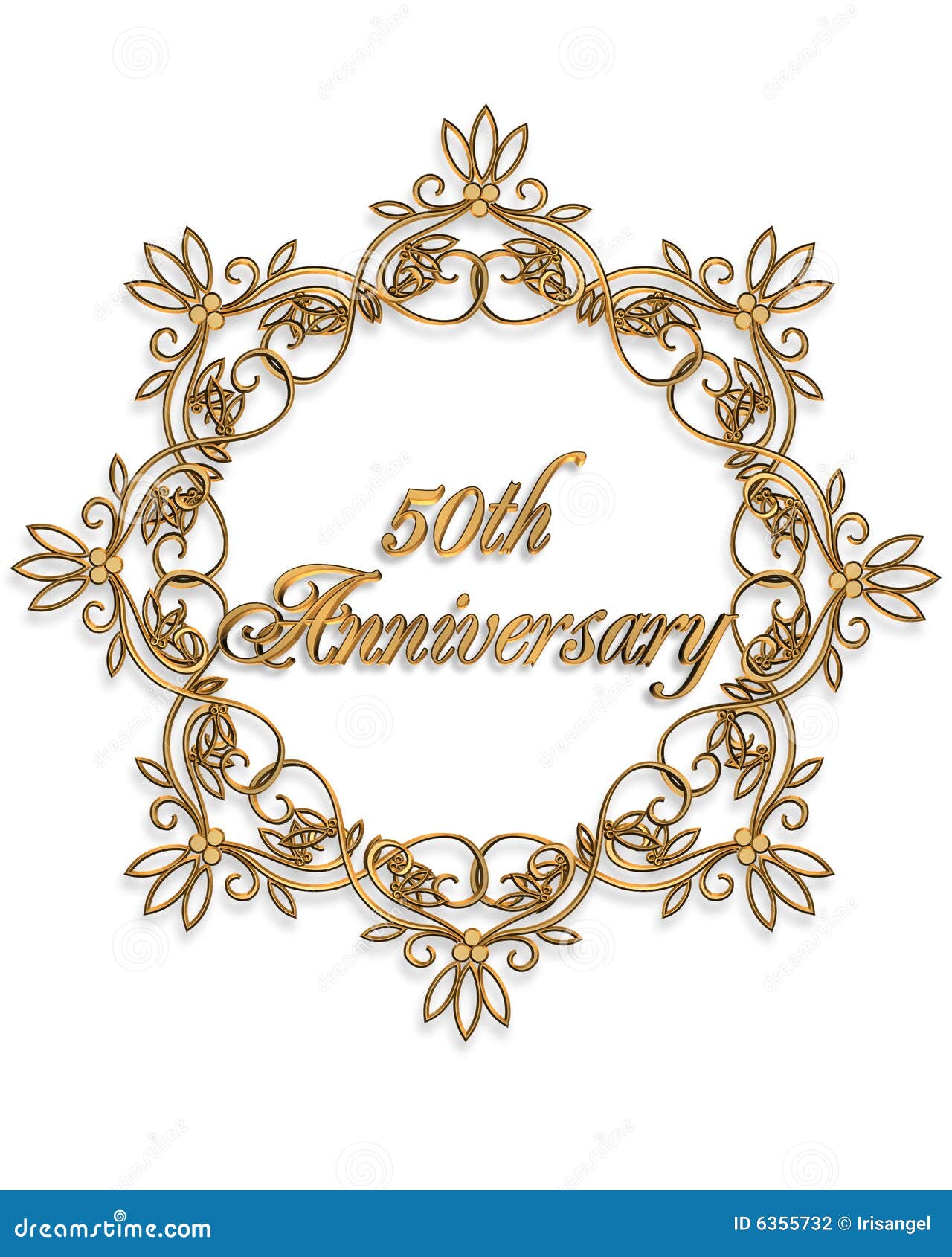 50th Anniversary  Design Element  Stock Illustration 