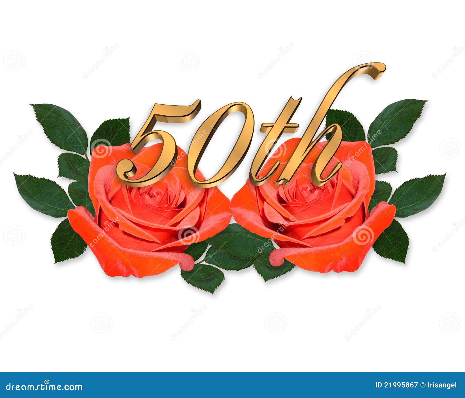 50th Anniversary Graphic Red Roses Stock Illustration ...