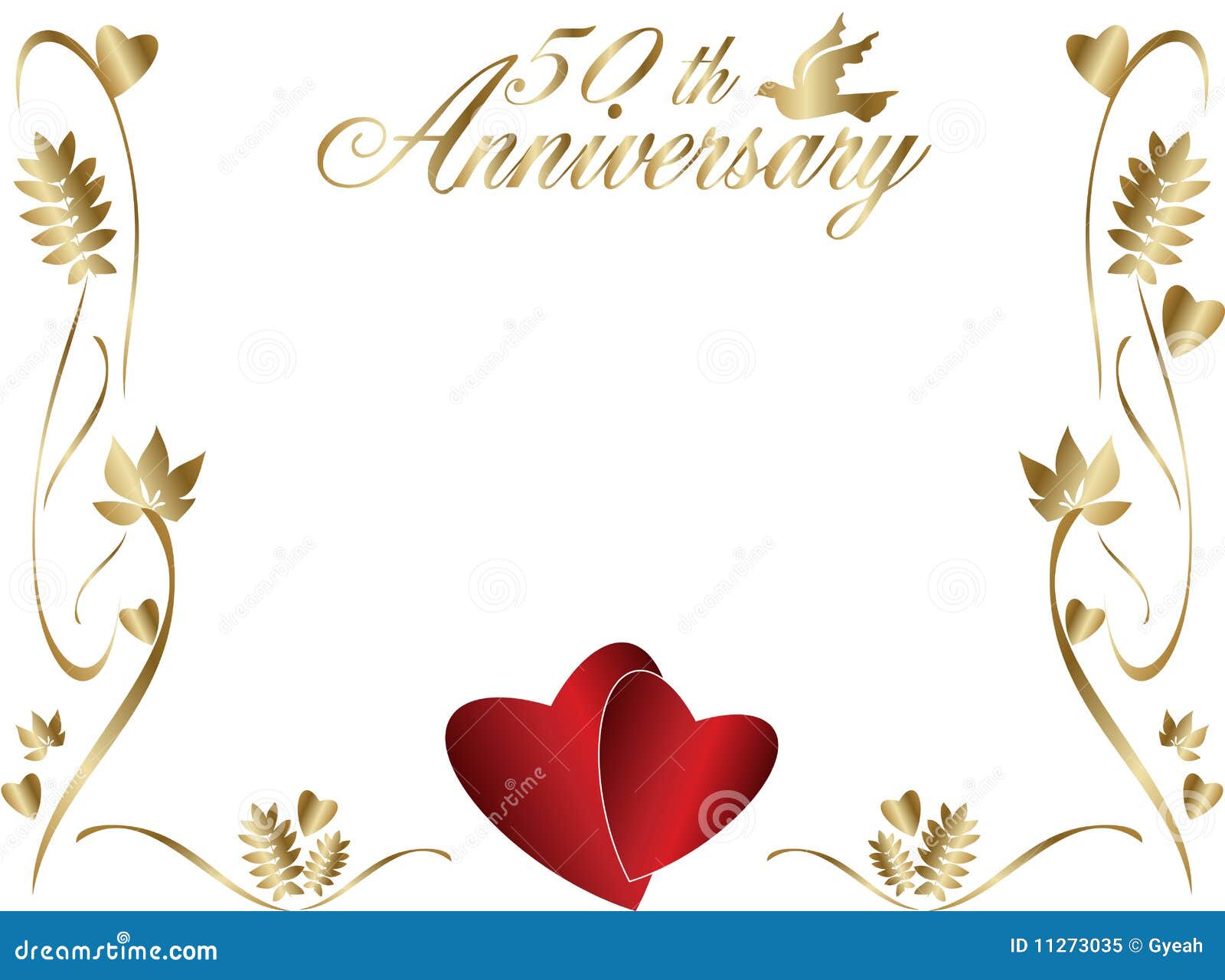 50th Wedding Anniversary Border Stock Vector - Illustration of ...