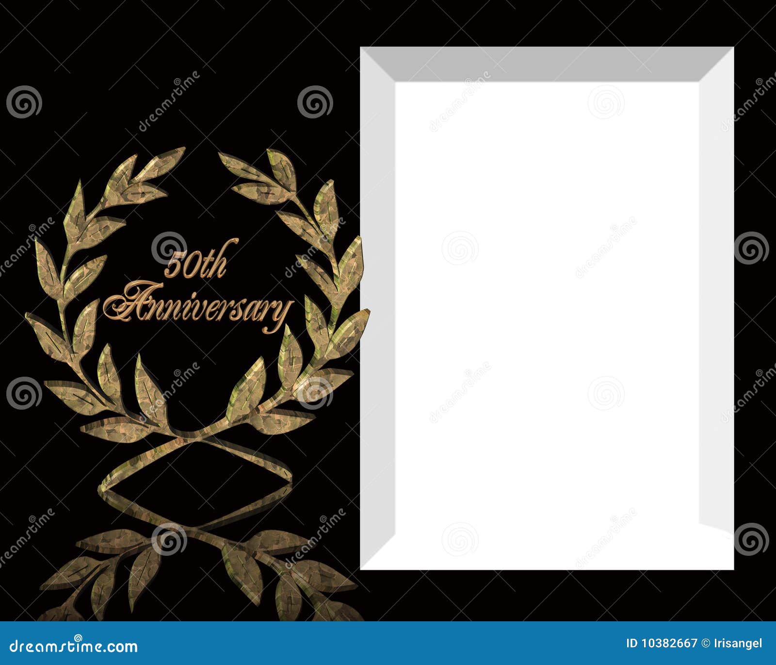 50th Wedding Anniversary Invitation Stock Illustration Illustration Of Golden Anniversary 10382667