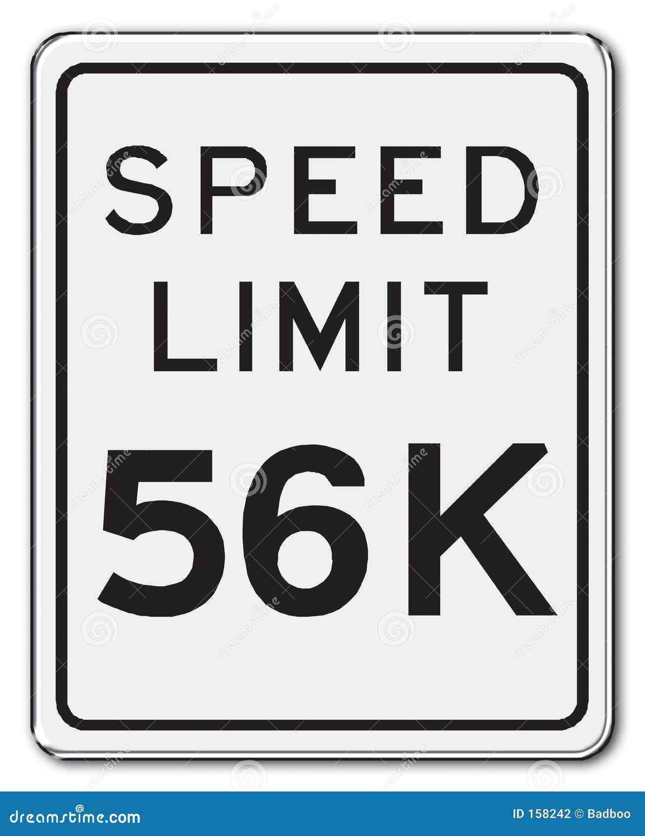 56K de signe de limitation de vitesse