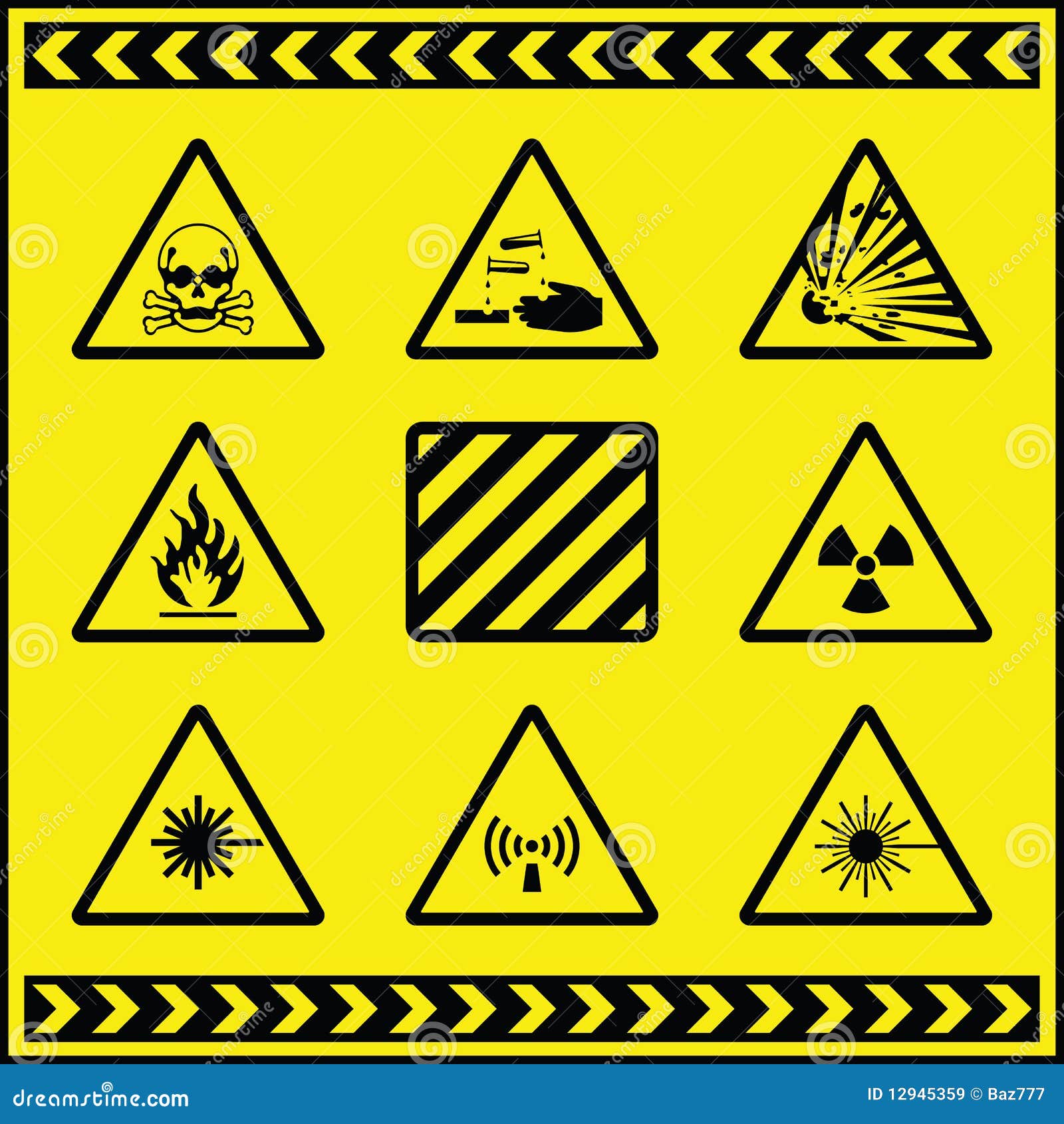 5个危险等级符号警告