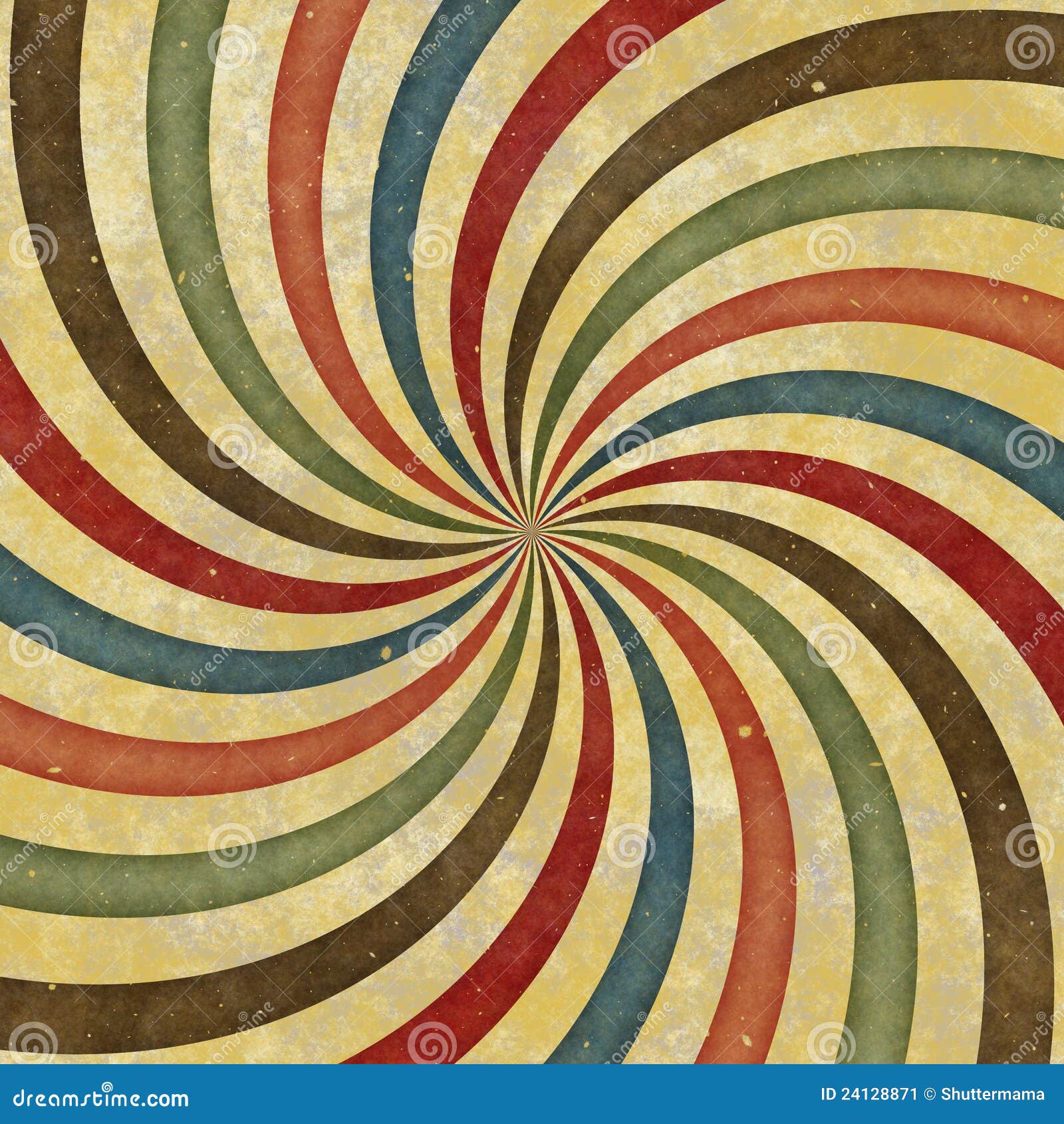 60's 70's Retro Swirl Funky Wild Spiral Rays Stock Illustration