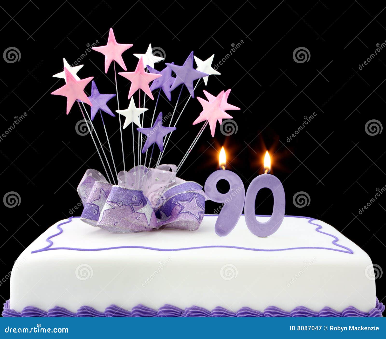 90th Cake stock image. Image of numbers, candles, food ...