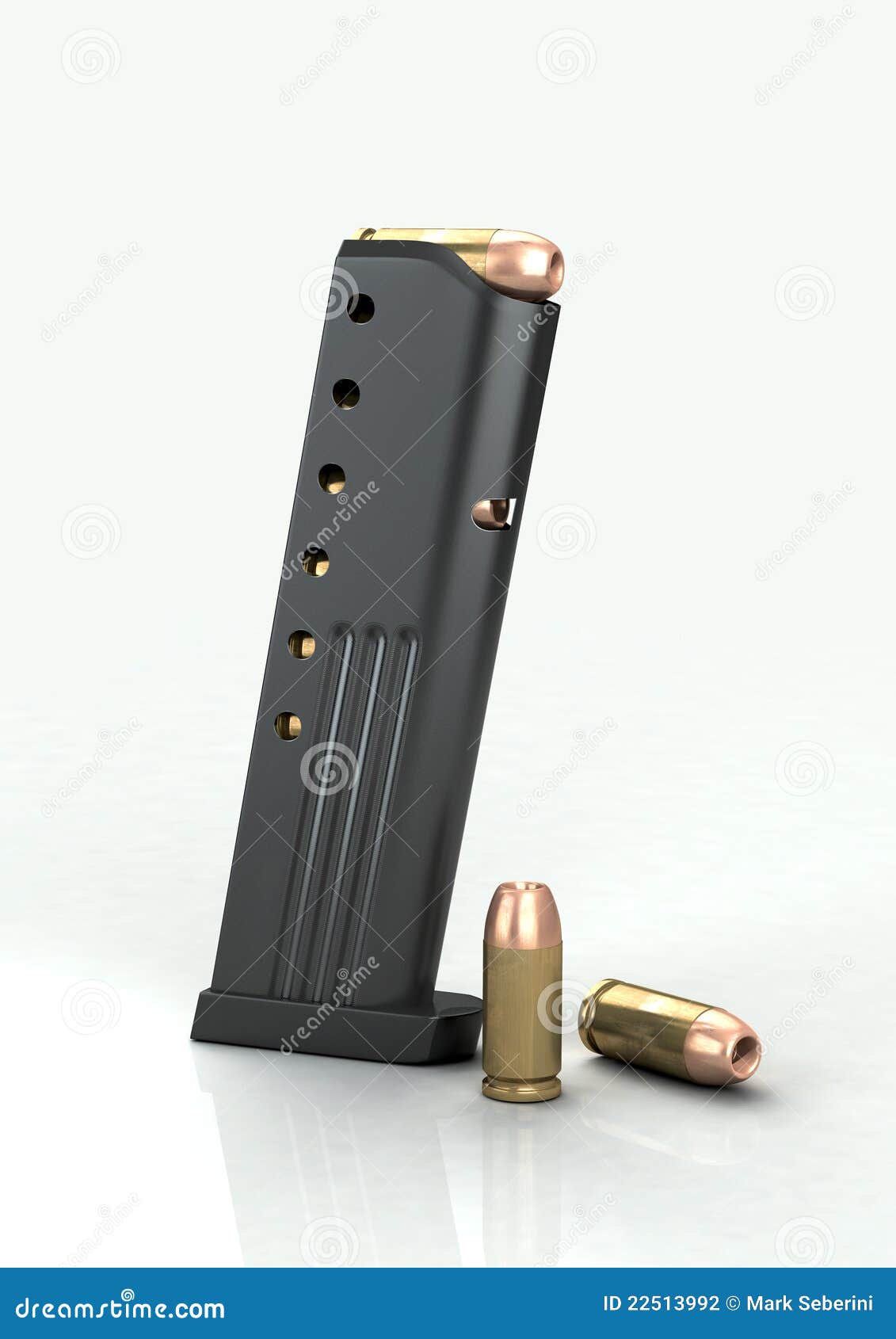 9mm magazine with bullets
