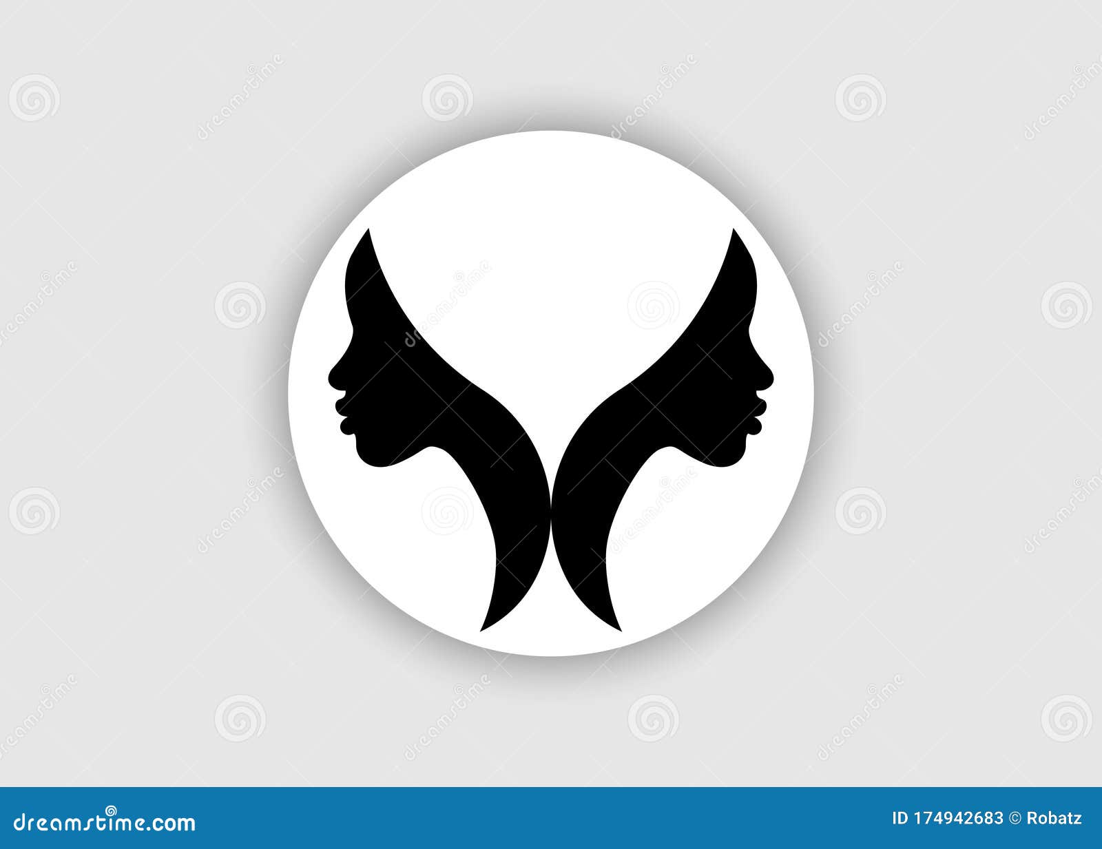 Download Logo Round Design African American Woman Face Profile ...