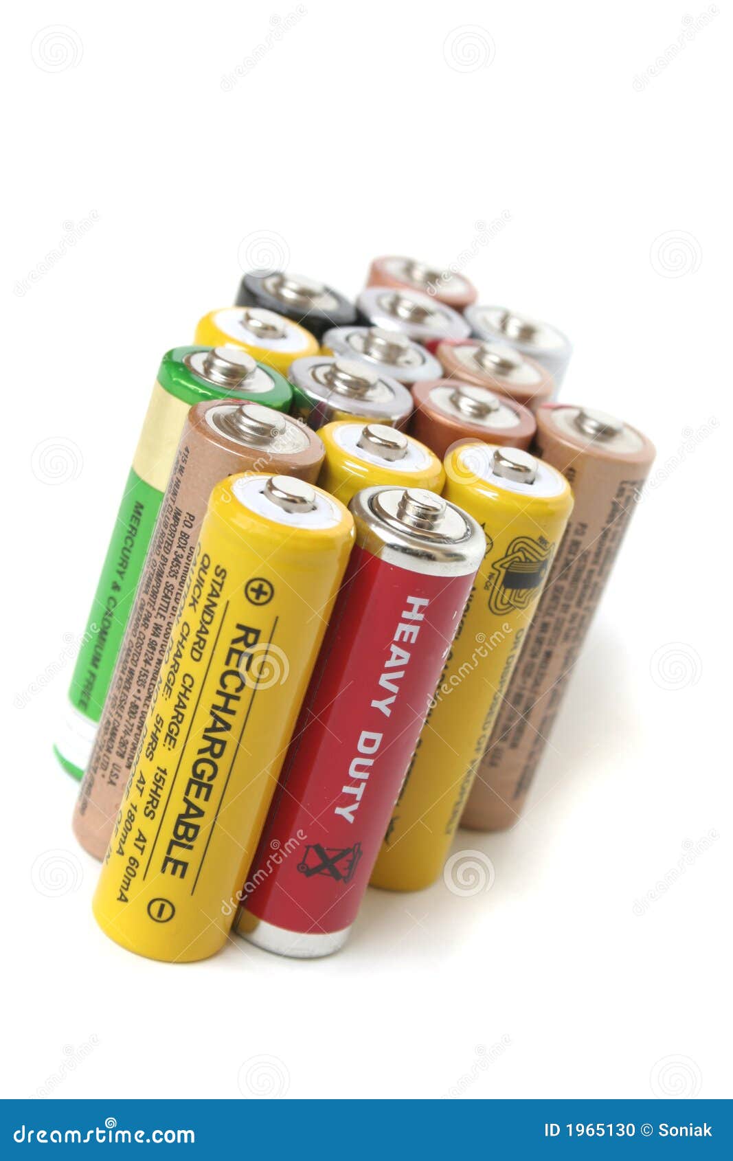 AA batteries stock photo. Image of batteries, white, environment 1965130
