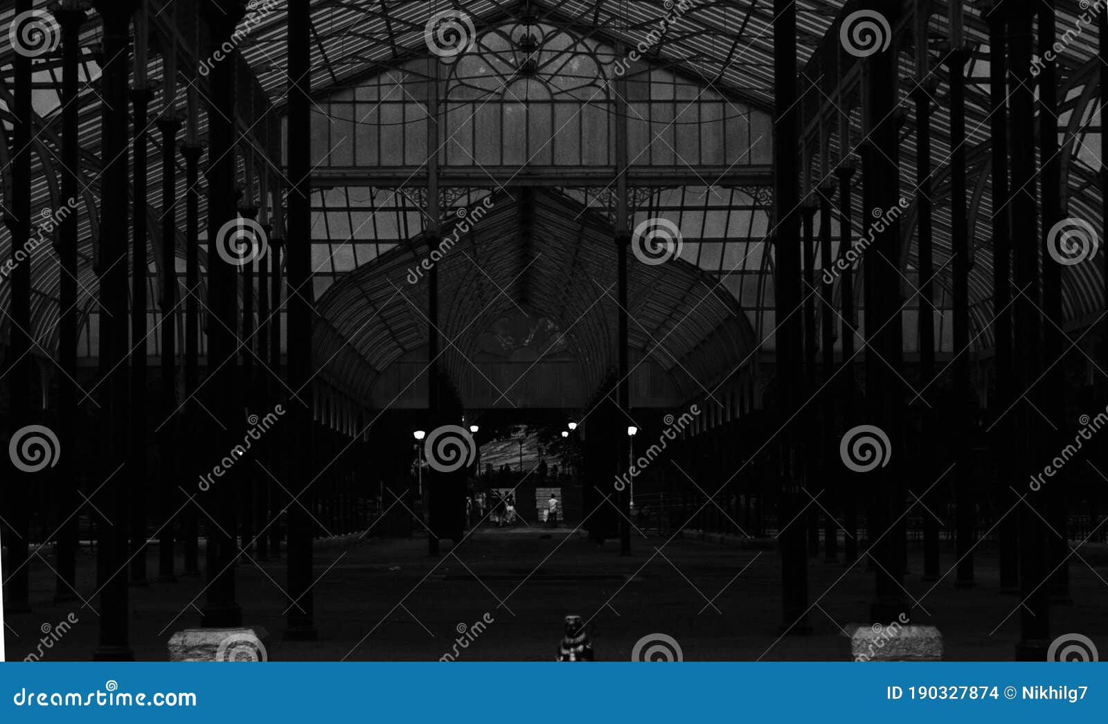 Black and White Image for Glass House Stock Photo Image of organ