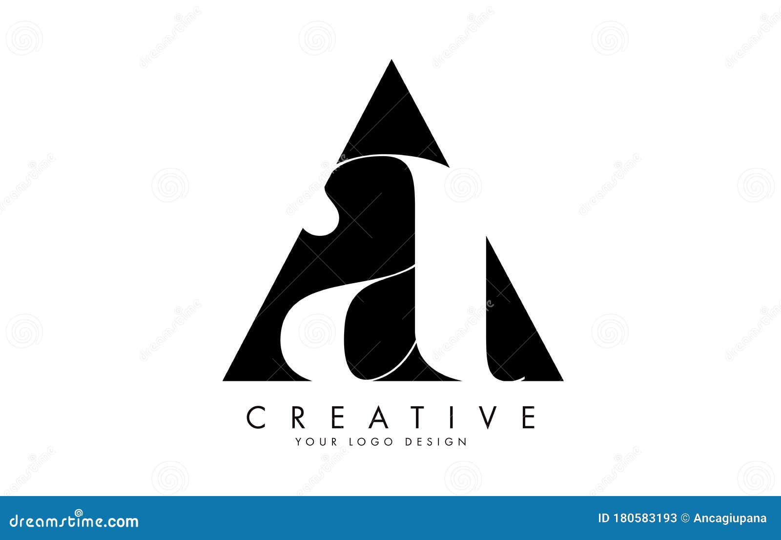 Intersecting Black Alphabets A and X vector icon silhouette