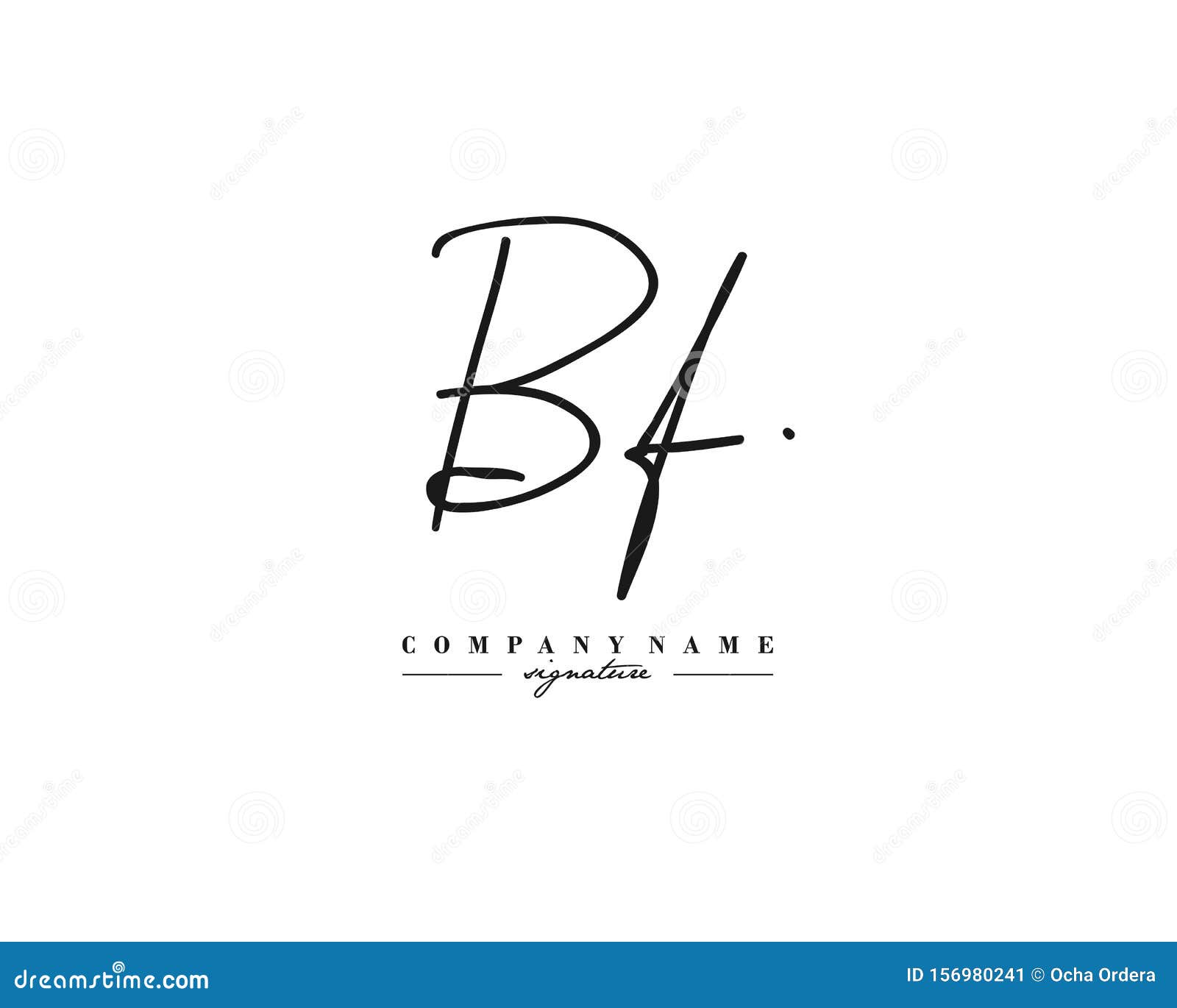 bf signature initial logo template . initial signature logo template. initial letter logo template for logo identity and