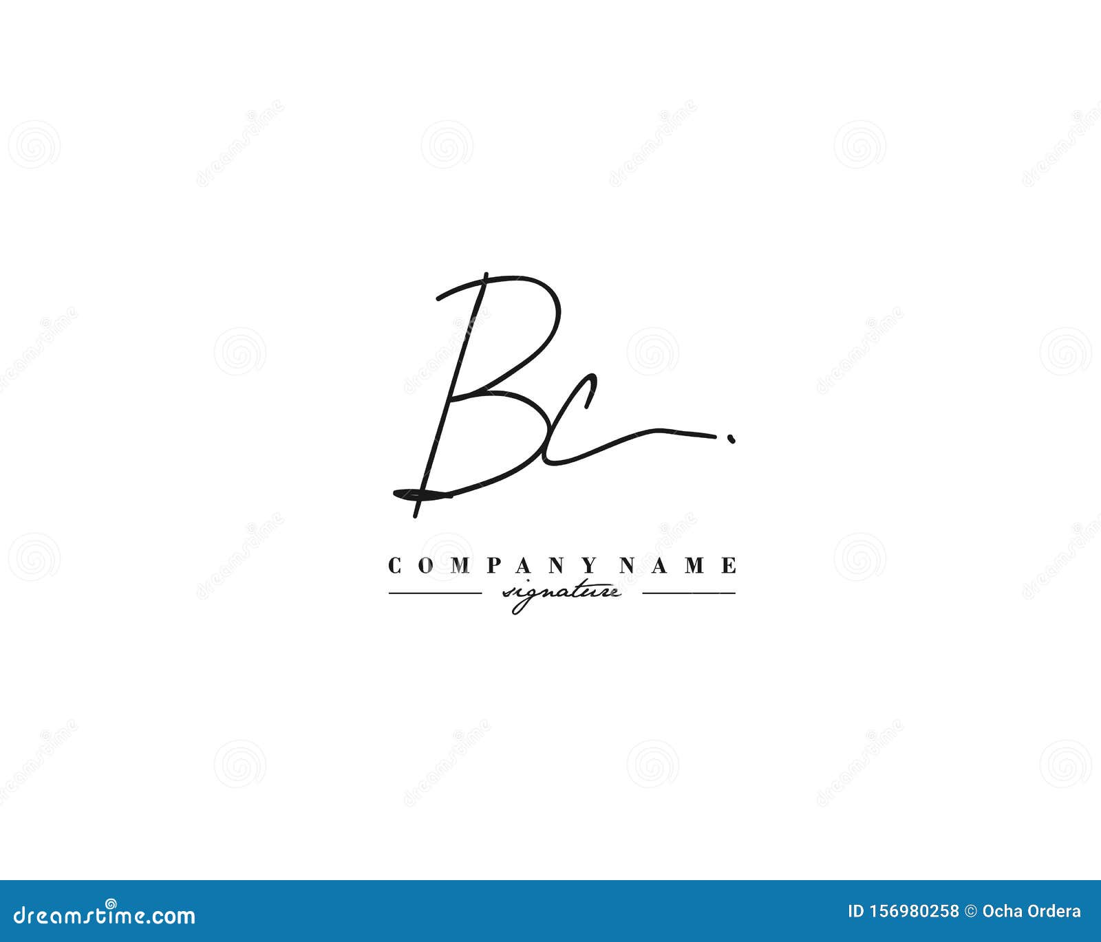 BC Signature Initial Logo Template Vector. Initial Signature Logo ...