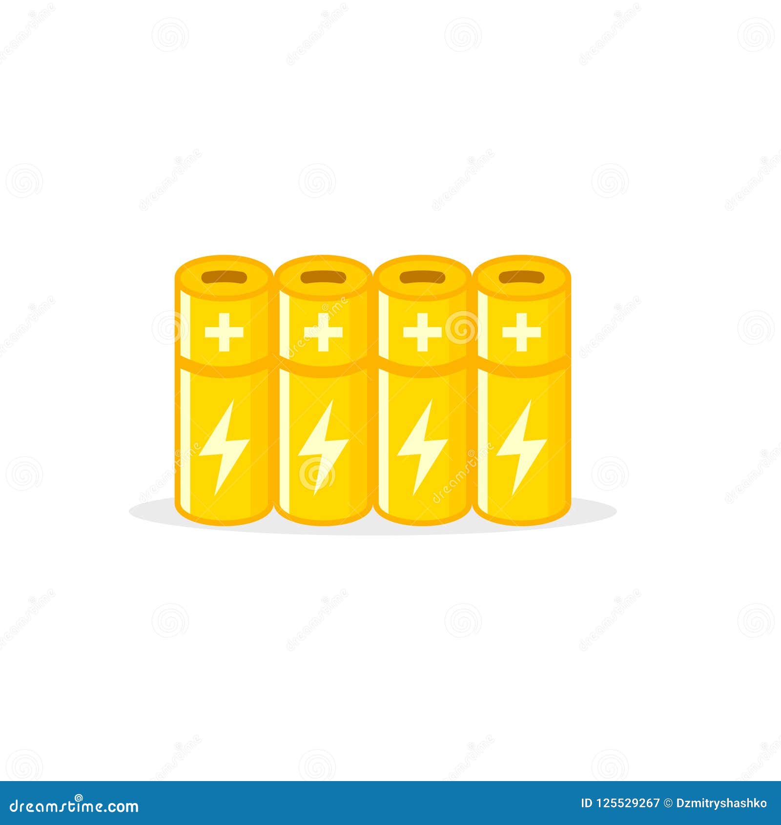 AAA Batteries Set stock vector. Illustration of equipment 125529267