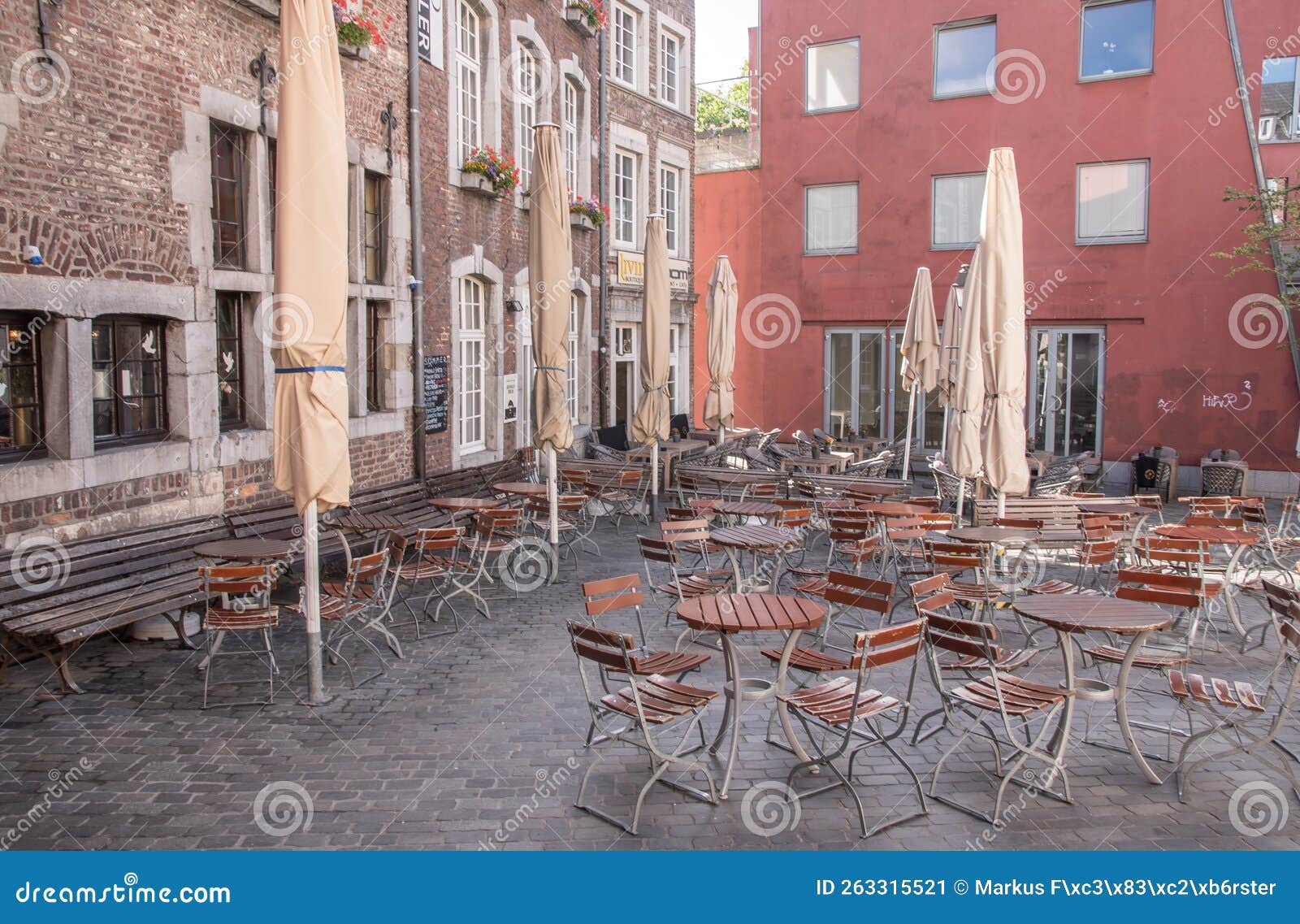 Aachen the Square "Im Hof" in the Old Part of the Town Stock Image Image of estate, town