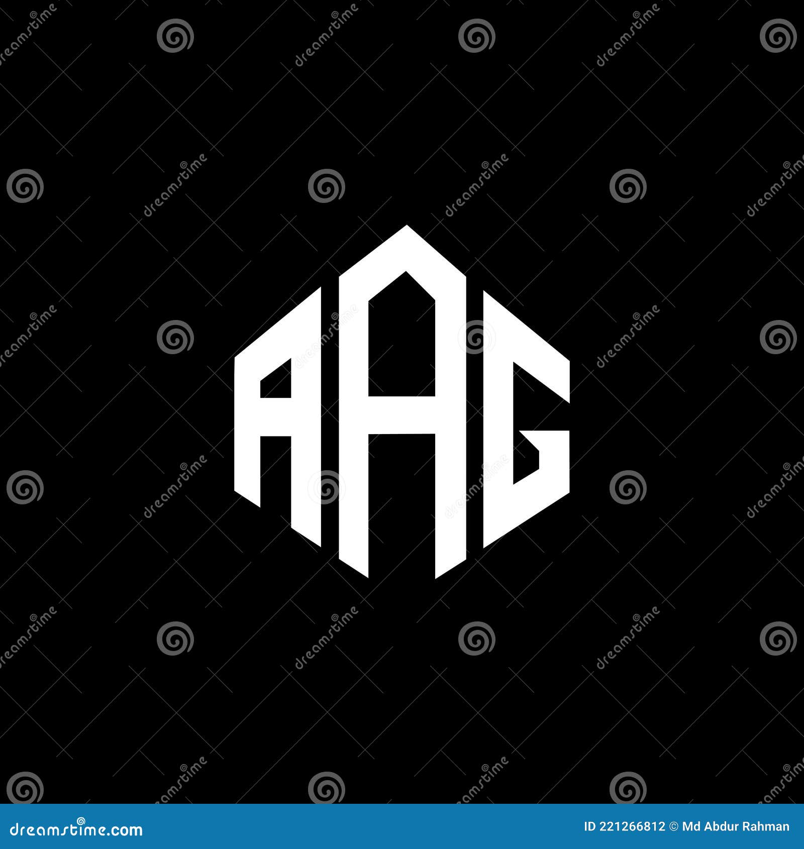 aag letter logo  on black background.aag creative initials letter logo concept.aag letter 