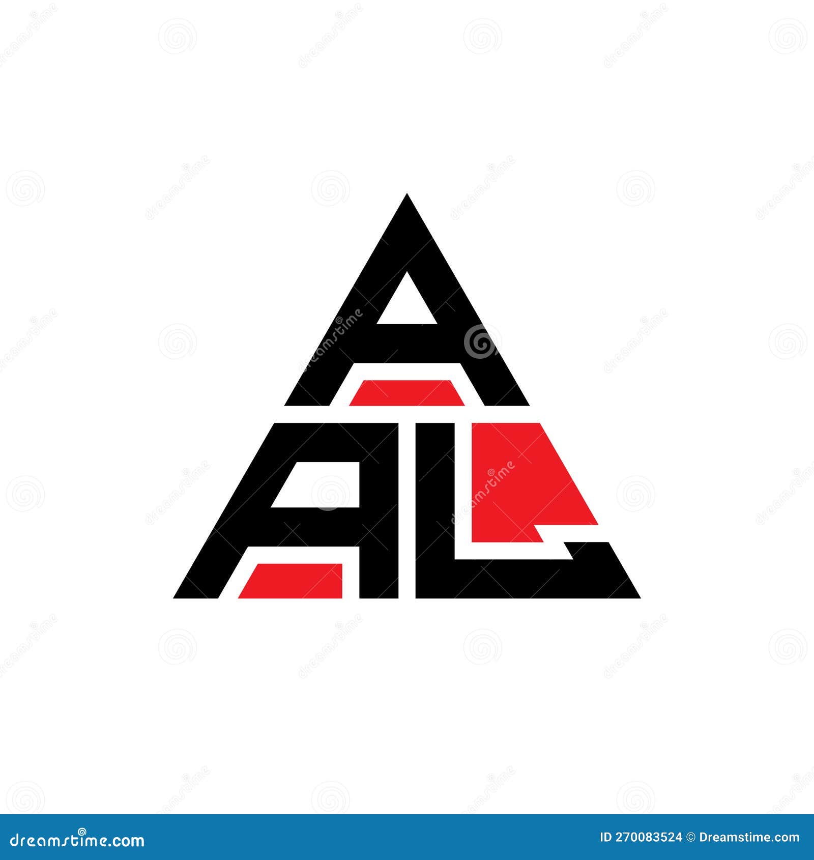 aal triangle letter logo  with triangle . aal triangle logo  monogram. aal triangle  logo template with red