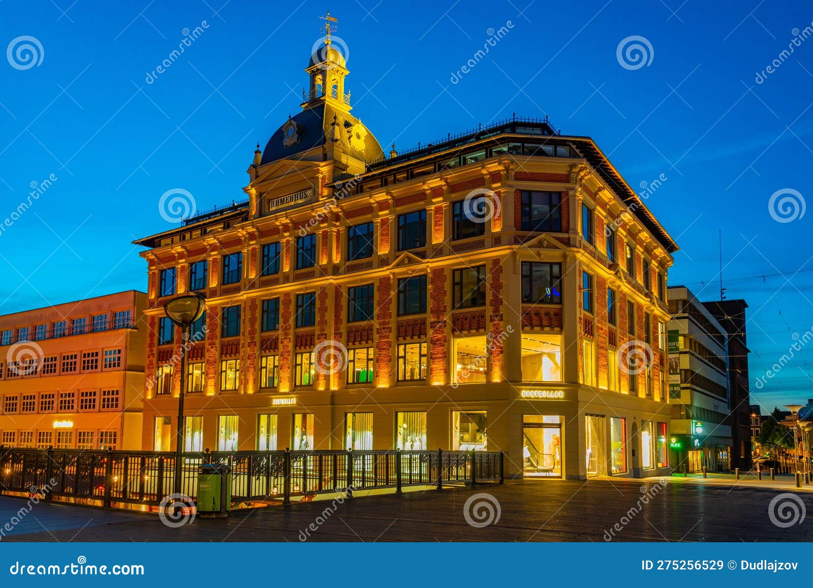 Aarhus, Denmark, June 15, 2022 Night View of Sankt Clements Tor