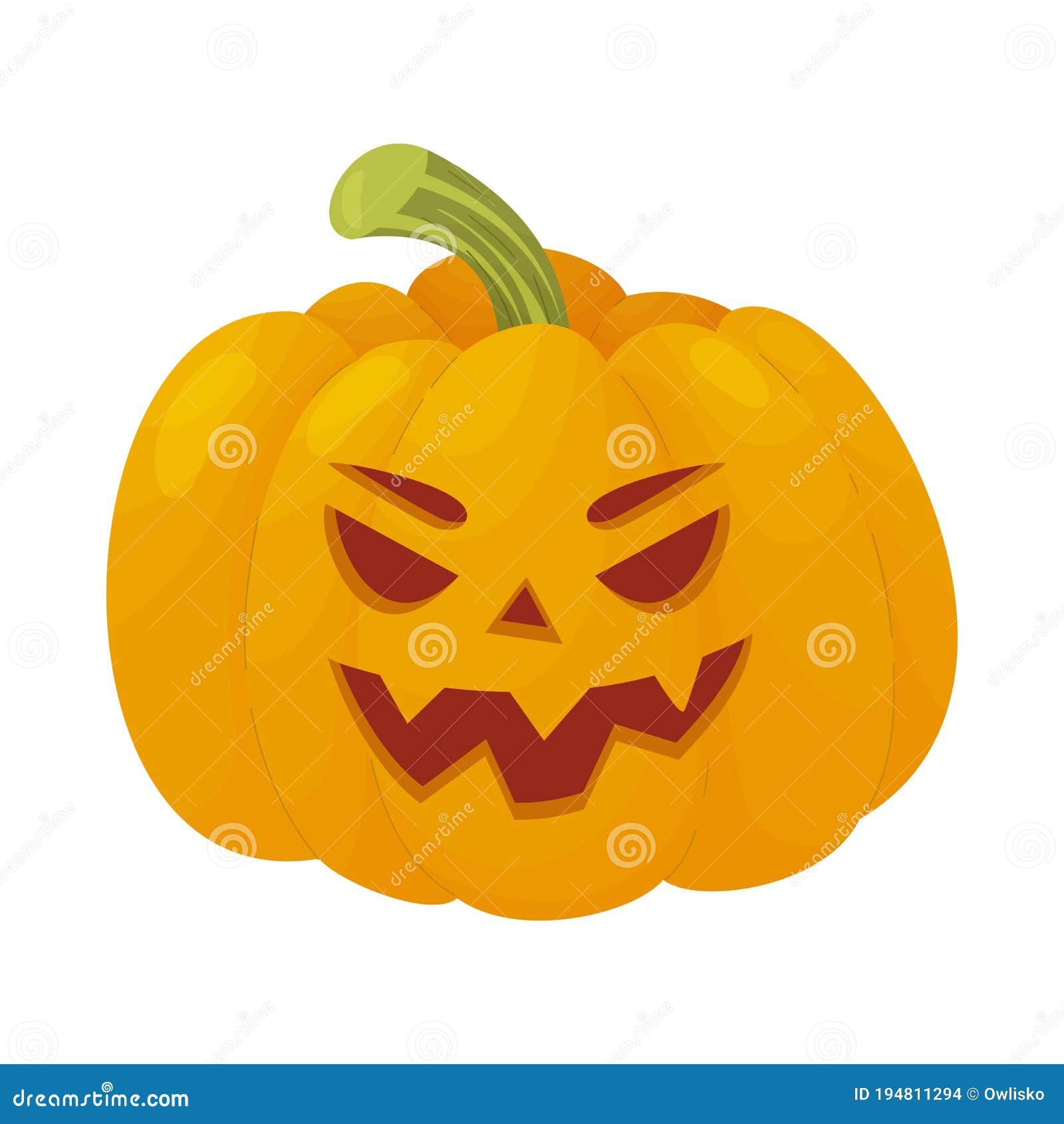 Vetor De Mão Desenhar Abóbora De Halloween Clipart De Stock, Royalty-Free