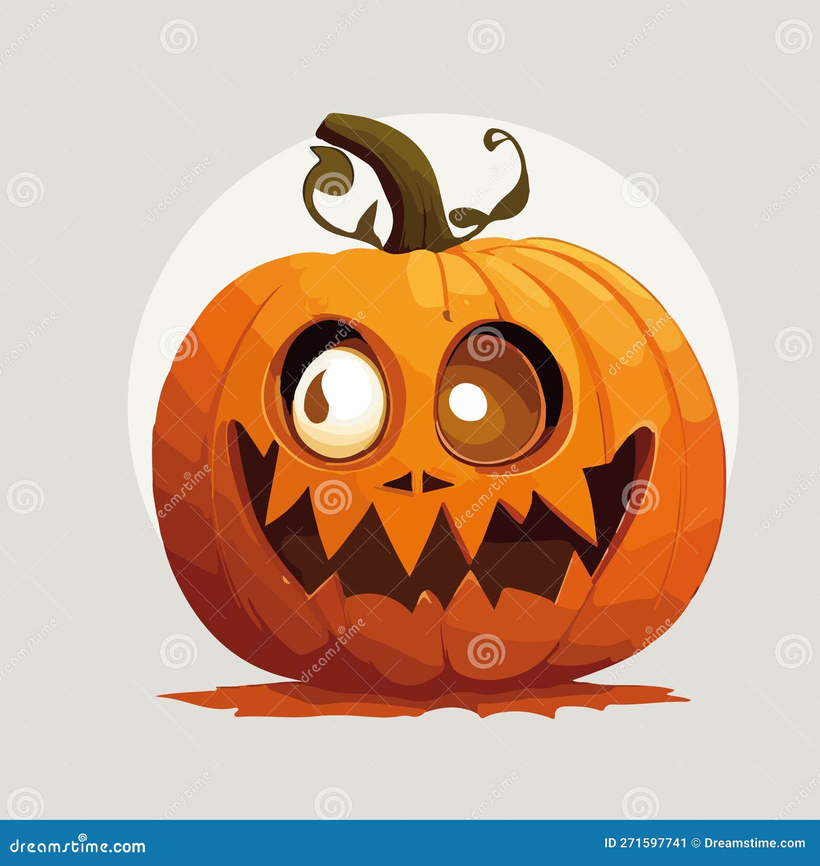 Ilustração de cara assustadora de halloween de abóbora