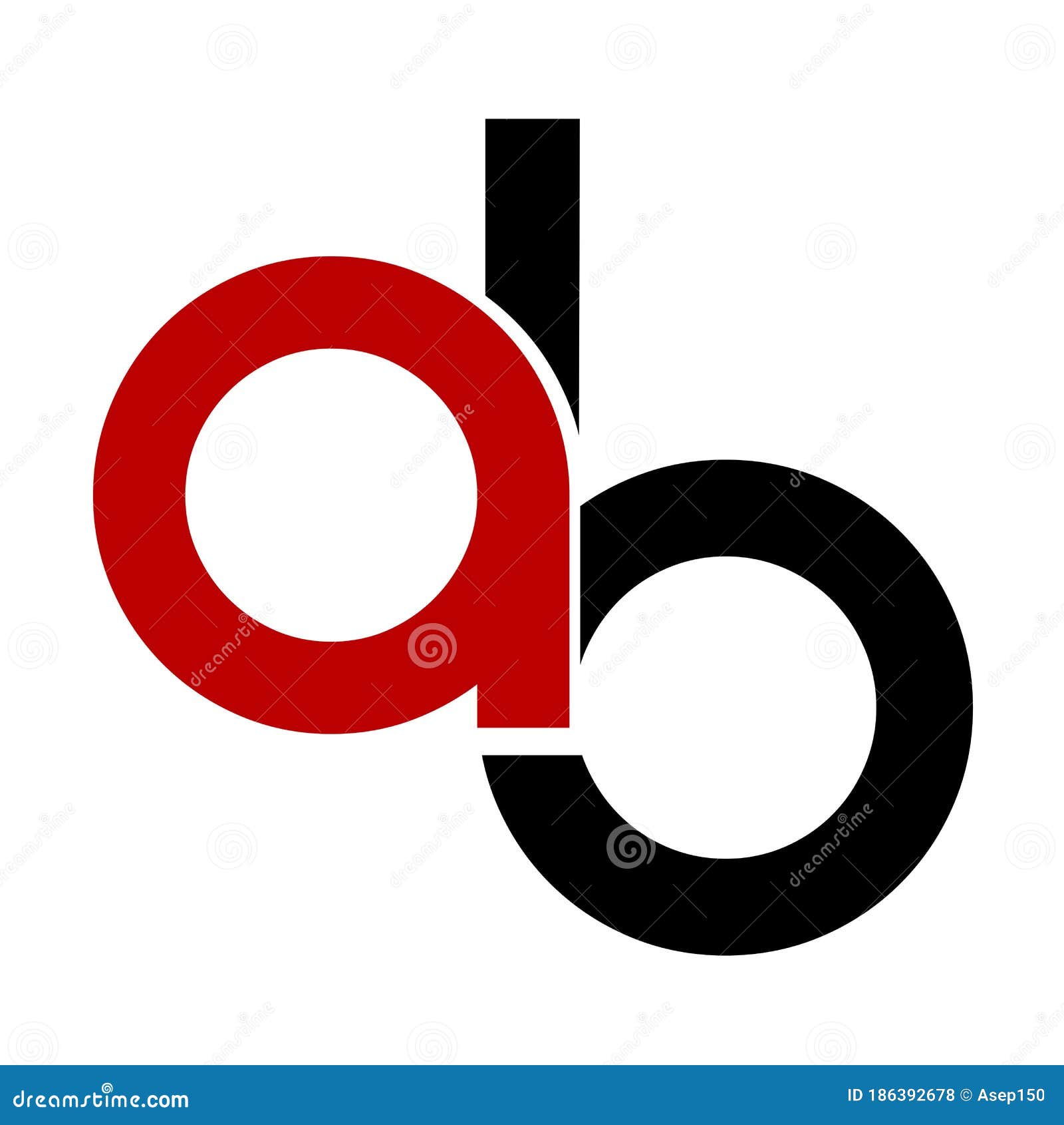 ab, iab, aib initials geometric logo and icon