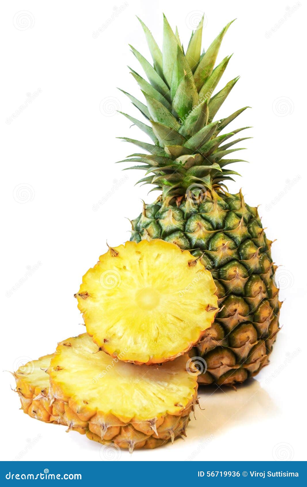 Abacaxi Com Fatias Sobre Fundo Branco, Fruta Foto de Stock - Imagem de  orgânico, ingrediente: 56719936, image size:1067x1690