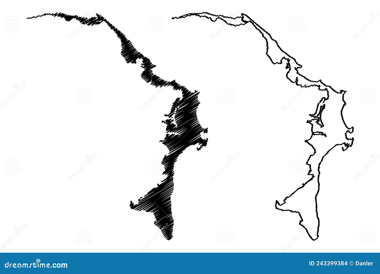 abaco islands commonwealth of the bahamas, cenrtal america map  , scribble sketch great and little abaco map