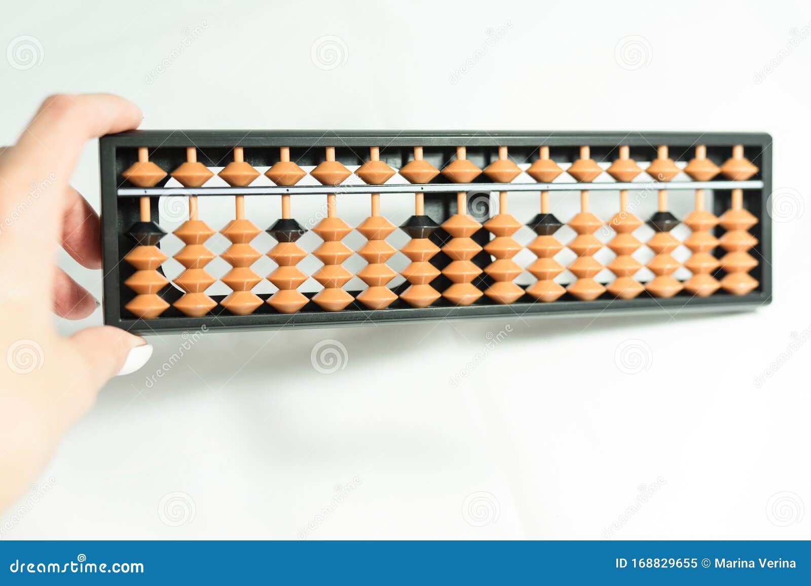 Abacus For Mental Mathematics On A White Background Stock Image - Image Of Maths, Count: 168829655