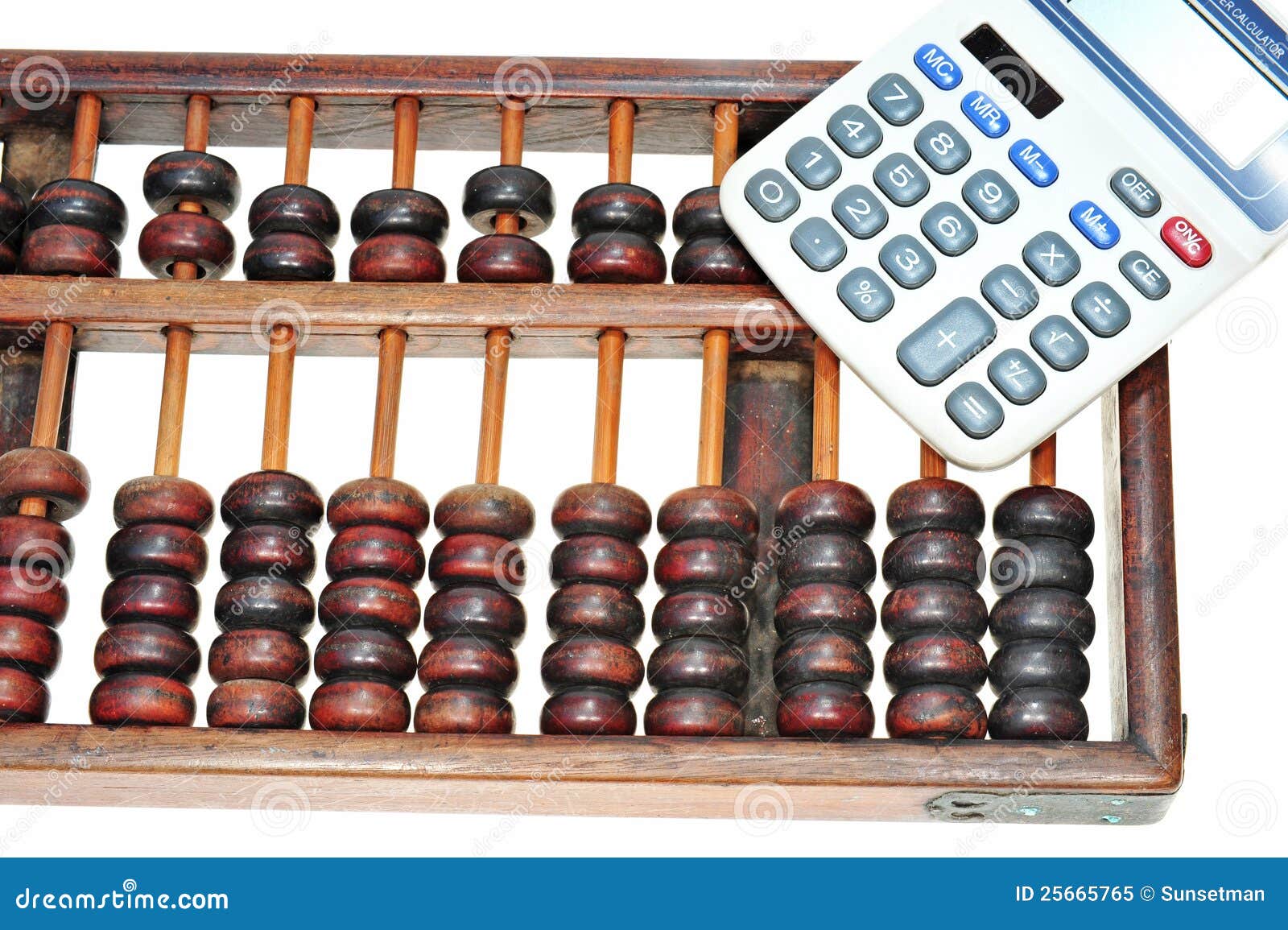 Abacus And Modern Calculator Stock Image Image 25665765