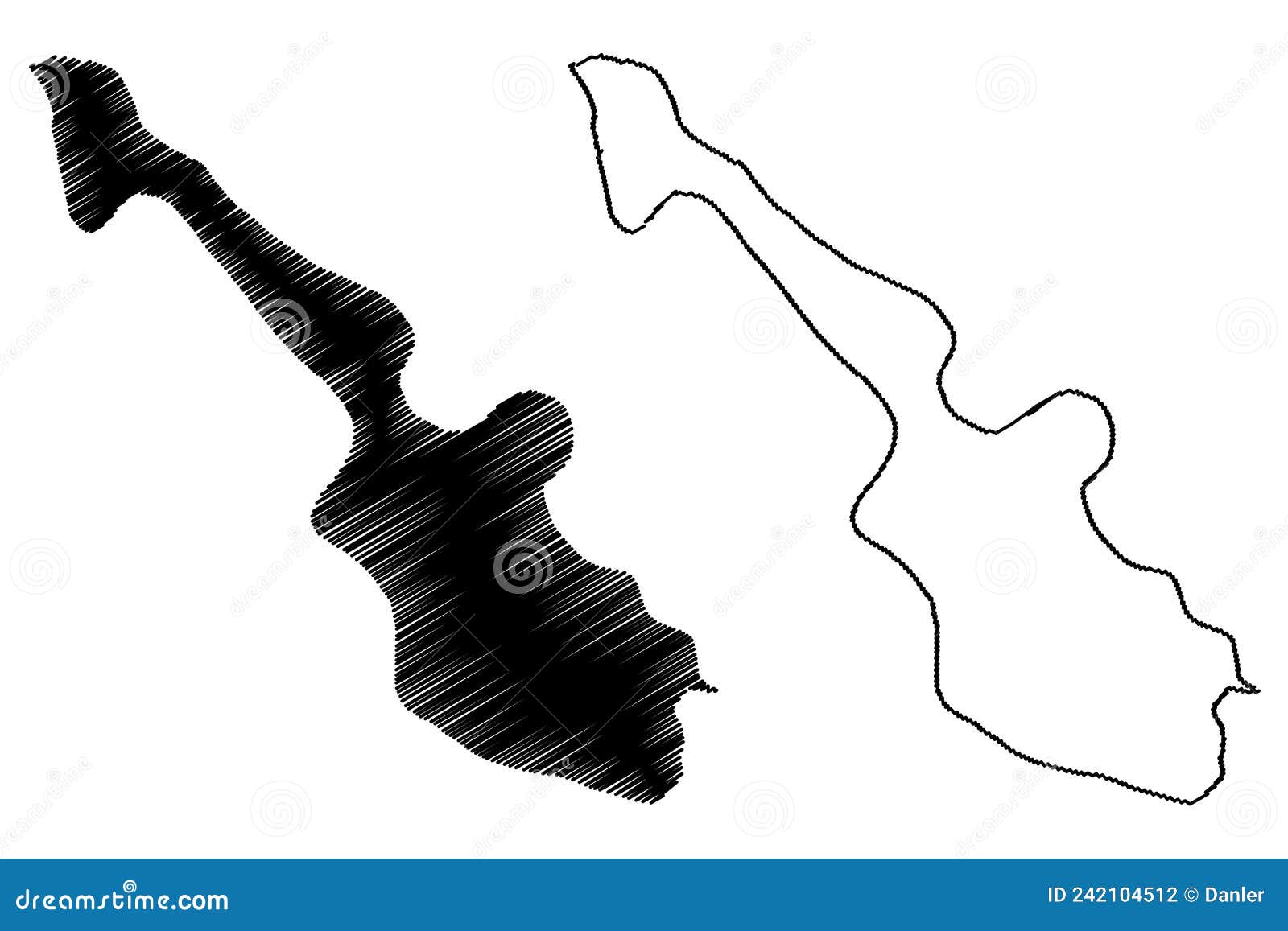 Abadan Island Islamic Republic of Iran, Persia, Persian Gulf Map Vector