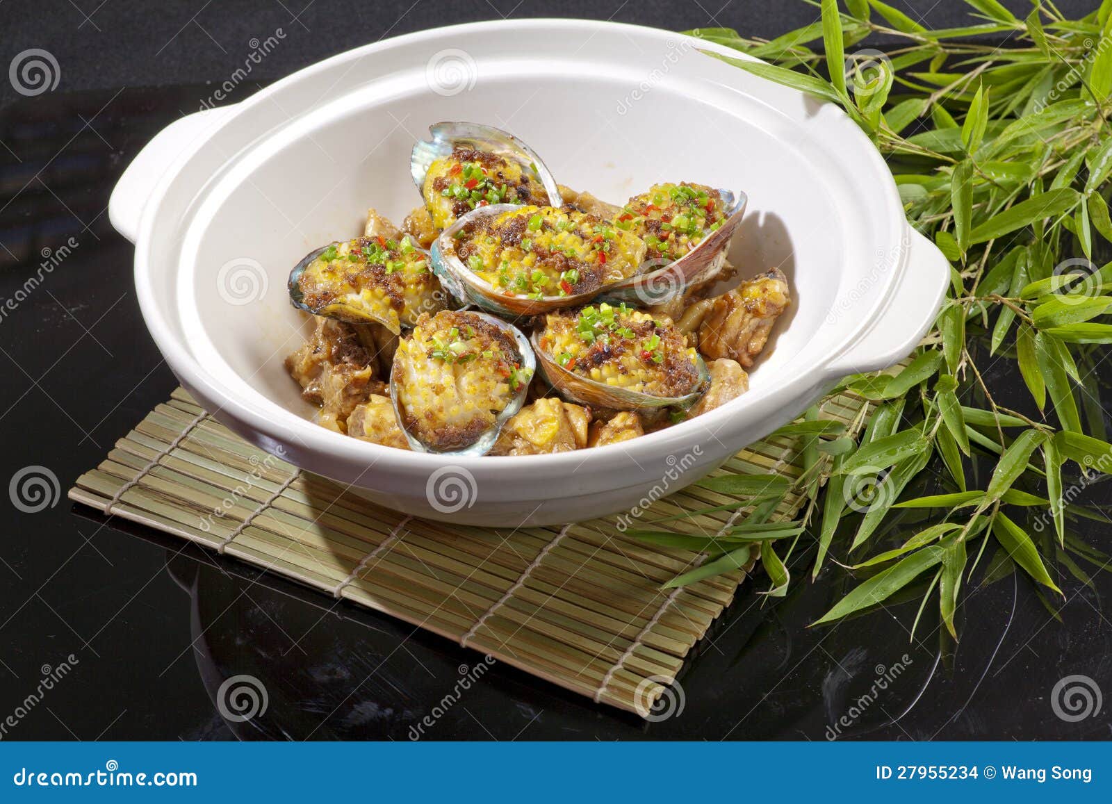 Abalone and chicken stock photo. Image of braise, food 27955234