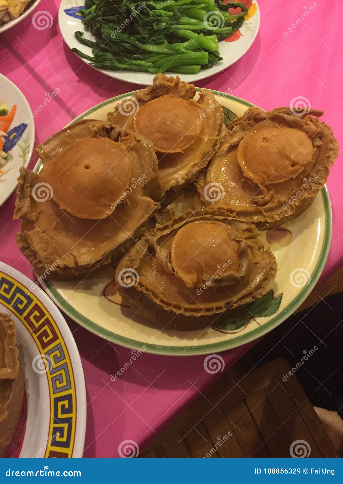 Abalone dinner stock image. Image of mein, abalone, salty 108856329