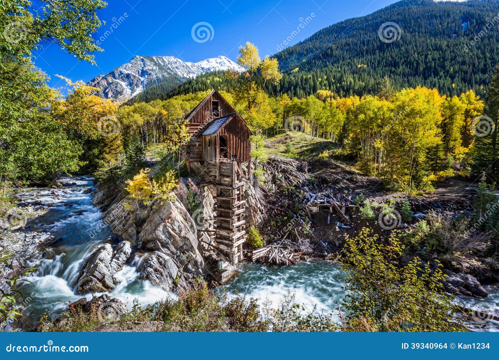 abandon crystal mill in colorado mountain