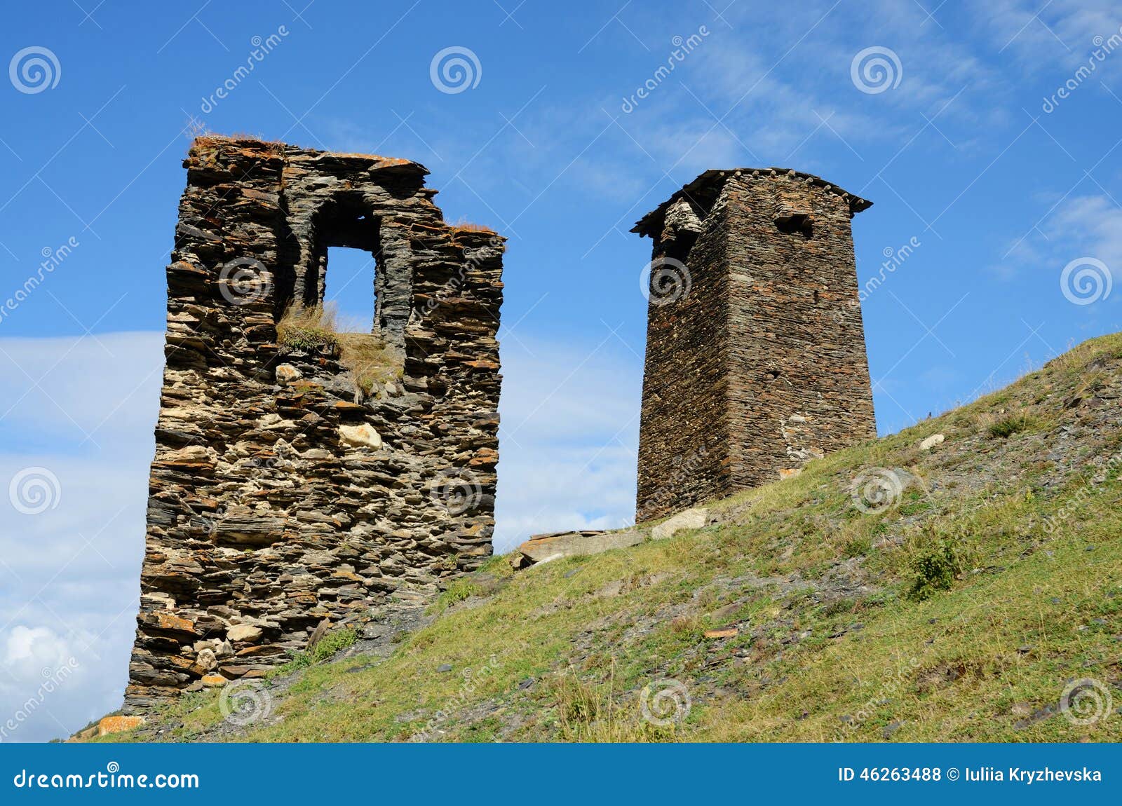 Abandoned Ancient Ruins of Queen Tamar Summer Palace ,Georgia Stock ...