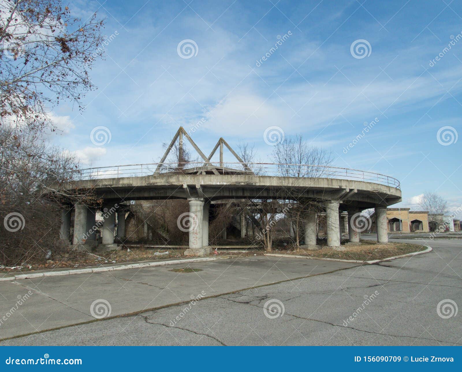 abandoned; architectural; architecture; balcan; balkan; building; city; concrete; danger; depressive; downtown; expressway; fright