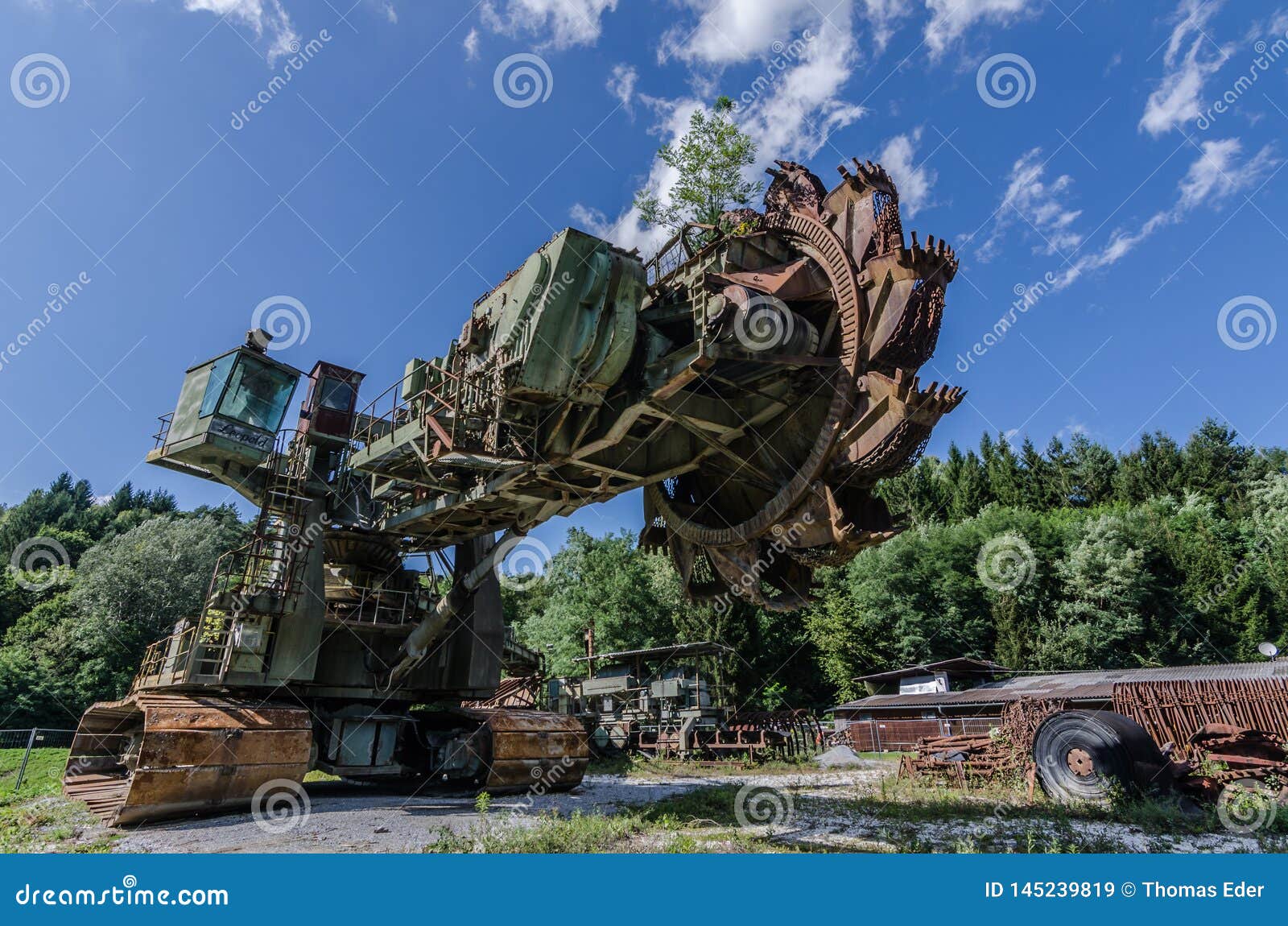 Abandoned Bucket Wheel Excavator Stock Image Image of furniture
