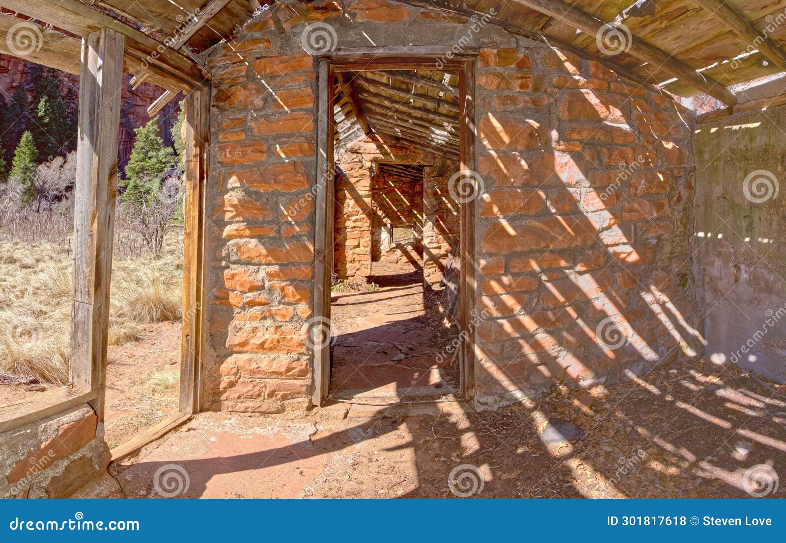 Abandoned Chicken Coop at Call of the Canyon Recreation Area AZ Stock