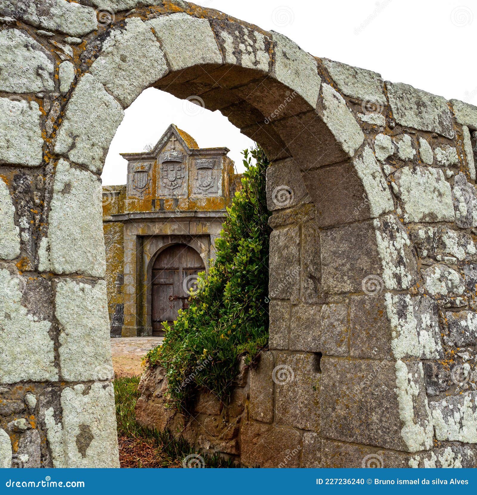 the abandoned convent inside the insua fortress in caminha.