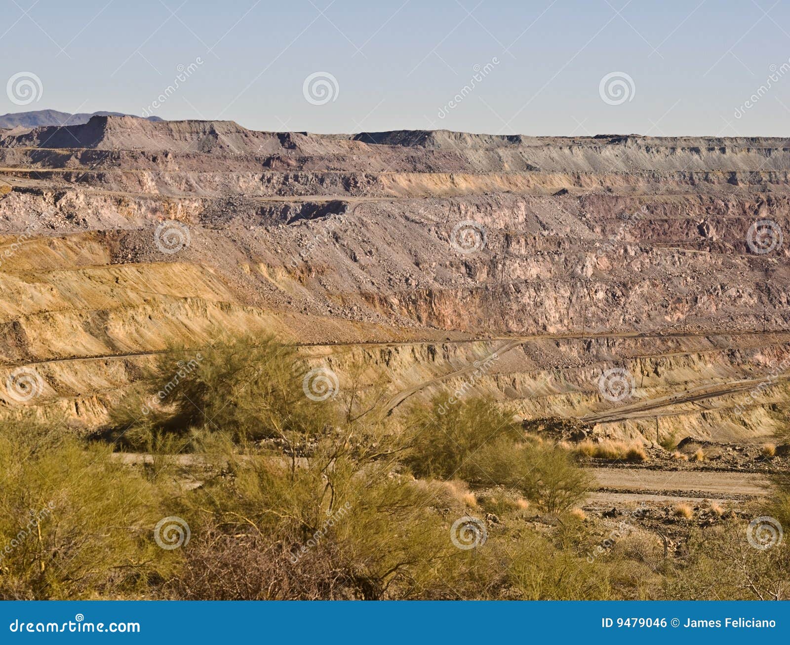 Abandoned Copper Strip Mine at Ajo Stock Photo Image of hillside, strip 9479046