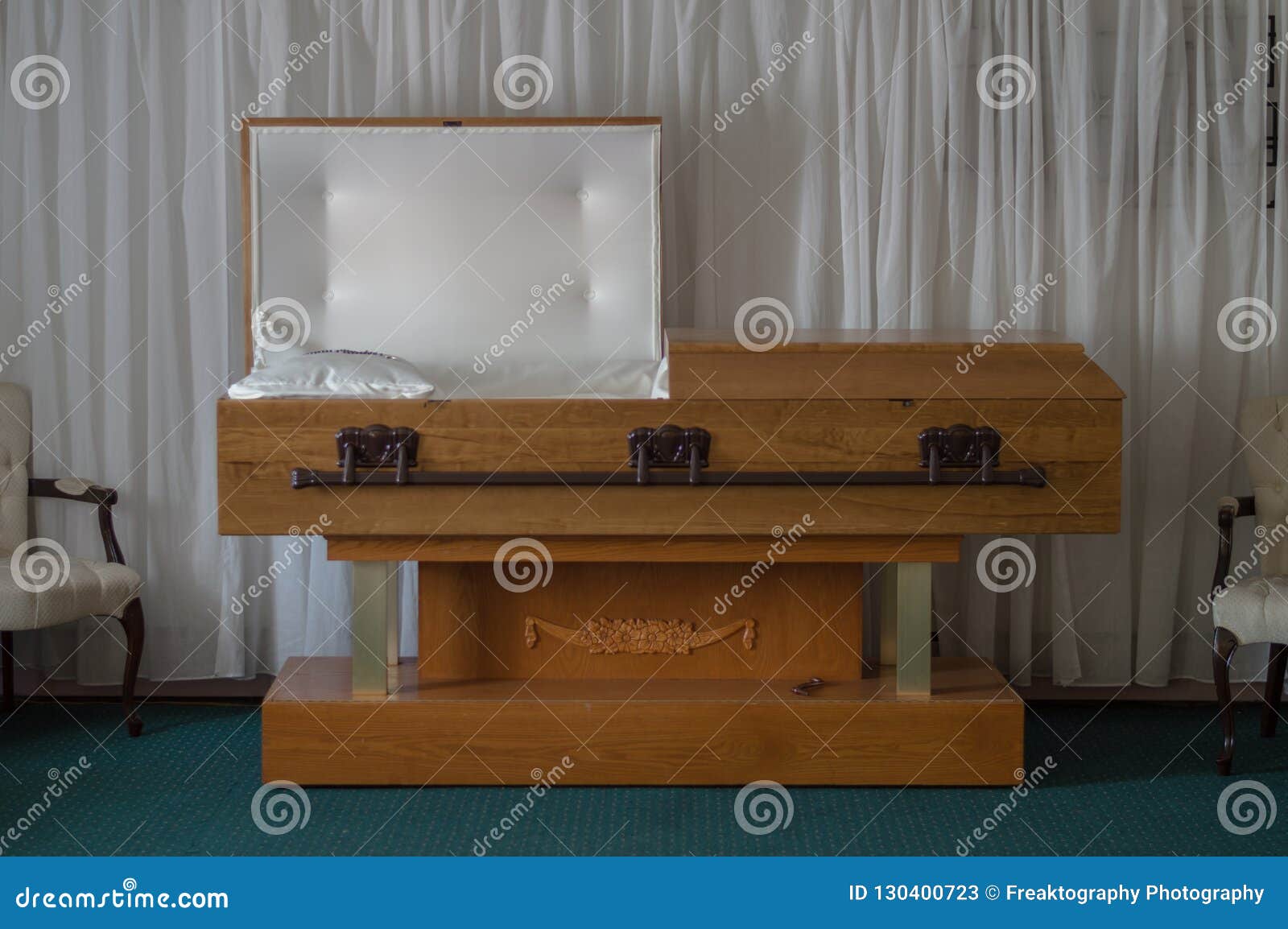 Abandoned Funeral Home Open Casket Stock Image Image of abandoned