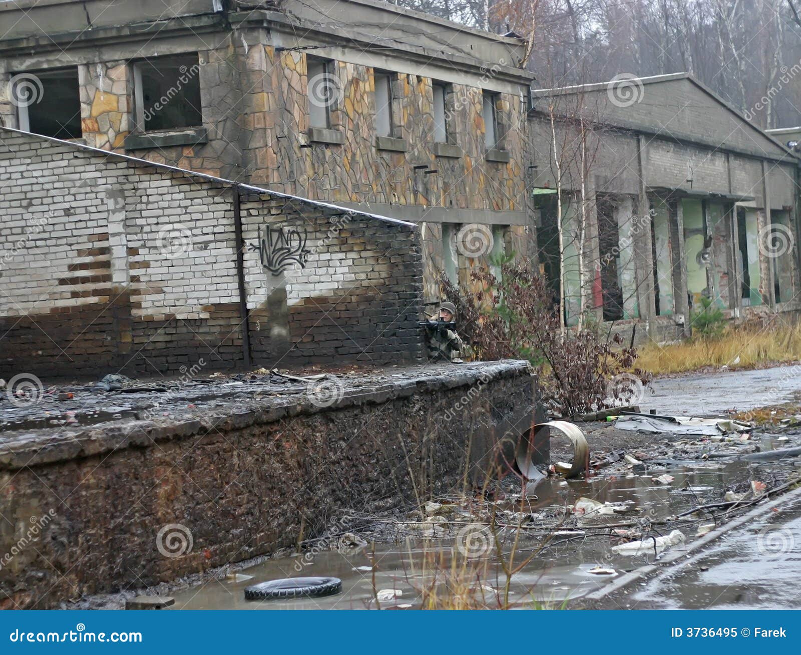 Abandoned Industrial Buildings Stock Image Image of ruin, abandoned