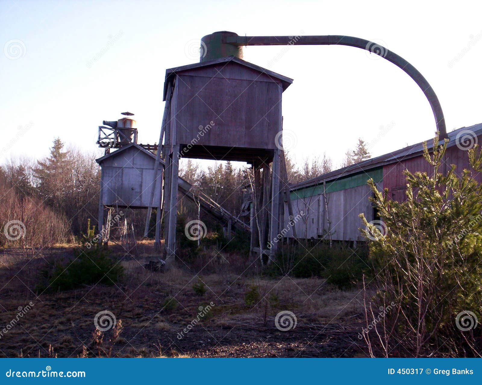 Abandoned Lumber Mill stock image. Image of retro, architecture 450317