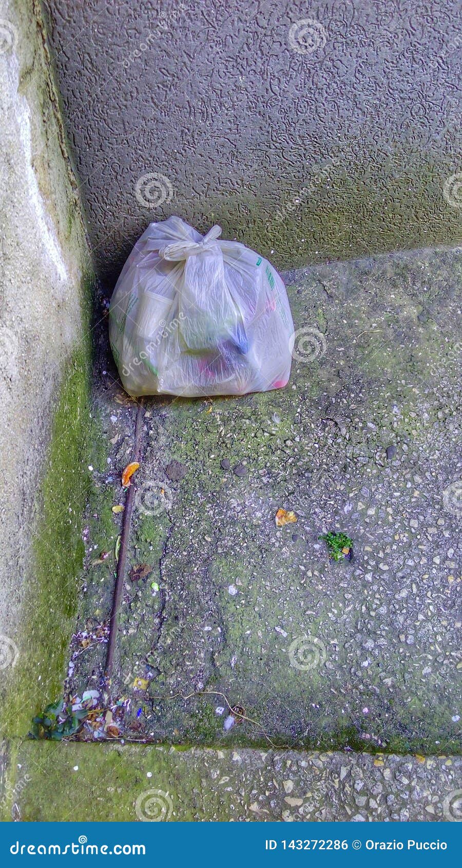 Abandoned plastic bag stock photo. Image of garbage 143272286