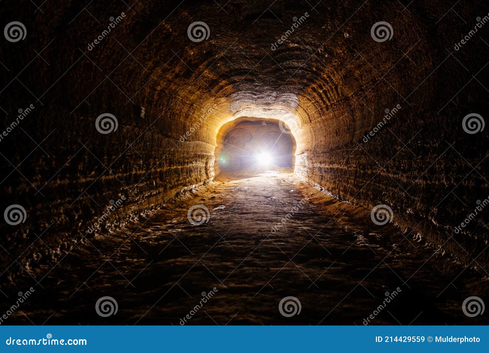 Abandoned Prospecting Adit. Tunnel at Limestone at Abandoned Mine Stock